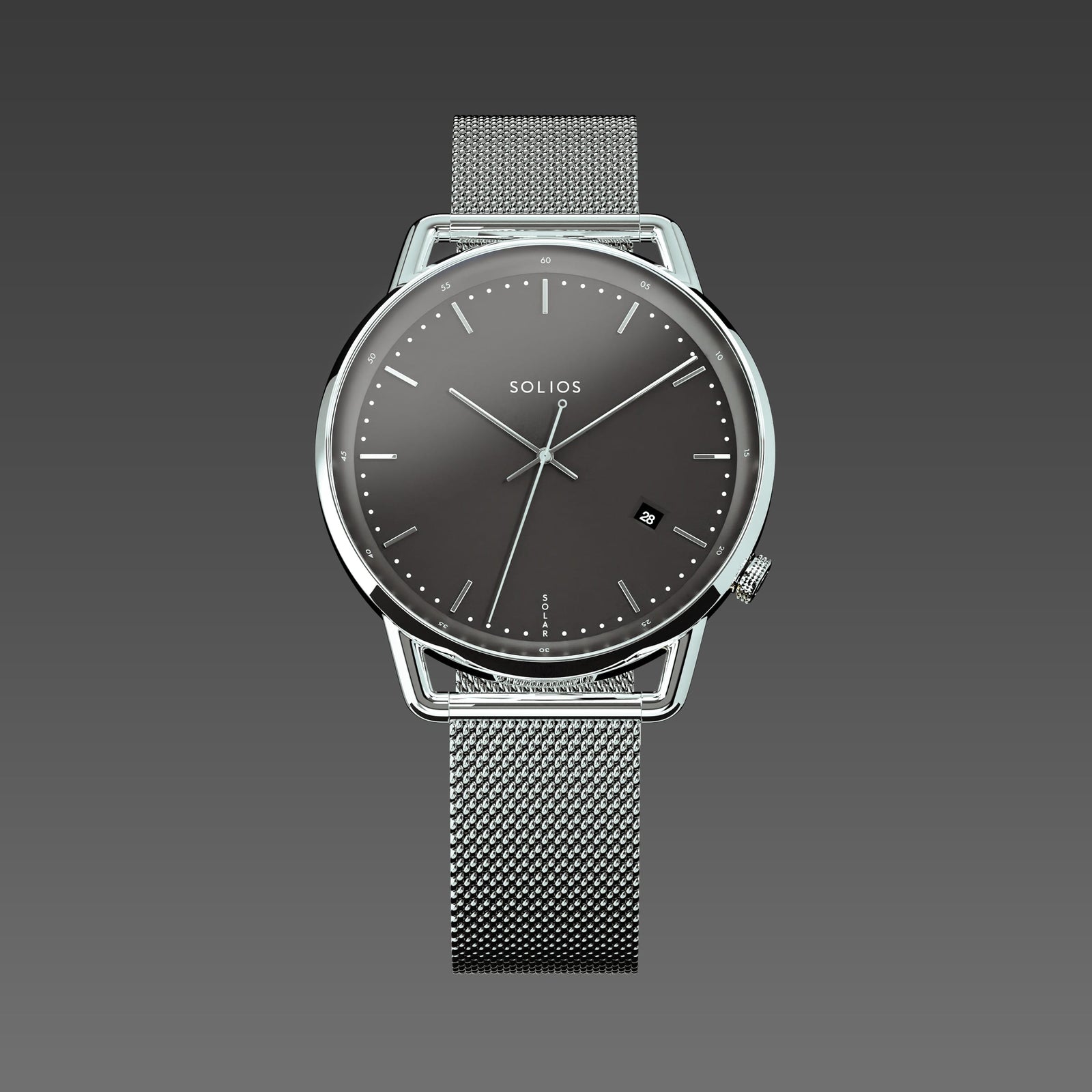 The Solar Curve | Black Dial - Silver Case