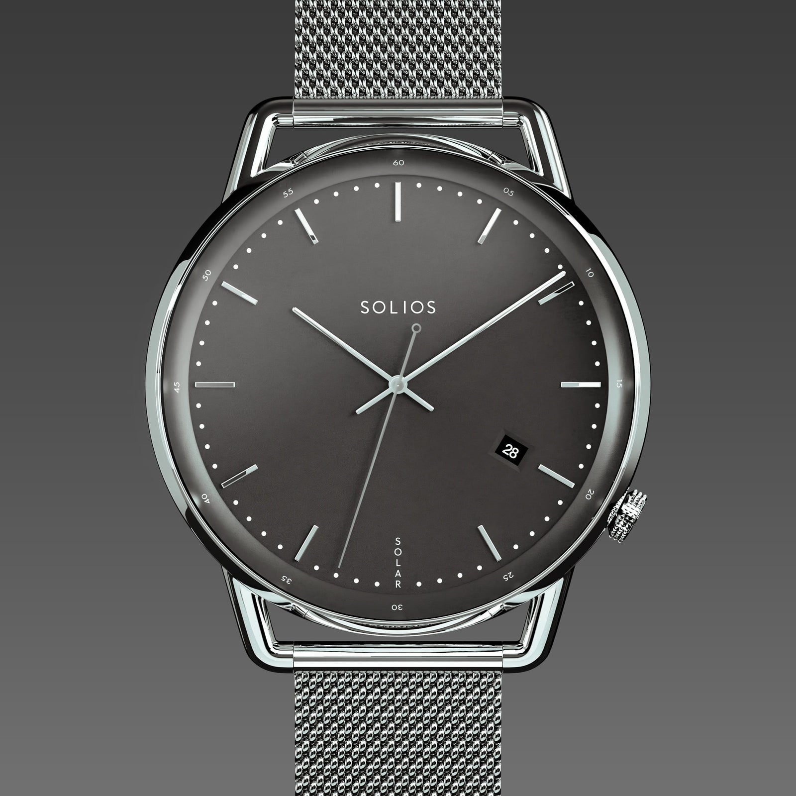 The Solar Curve | Black Dial - Silver Case