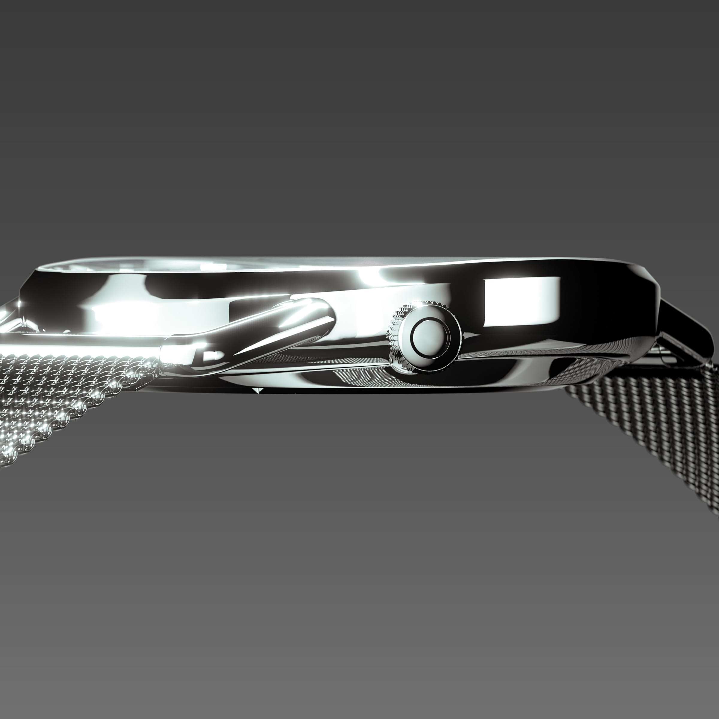 The Solar Curve | Black Dial - Silver Case