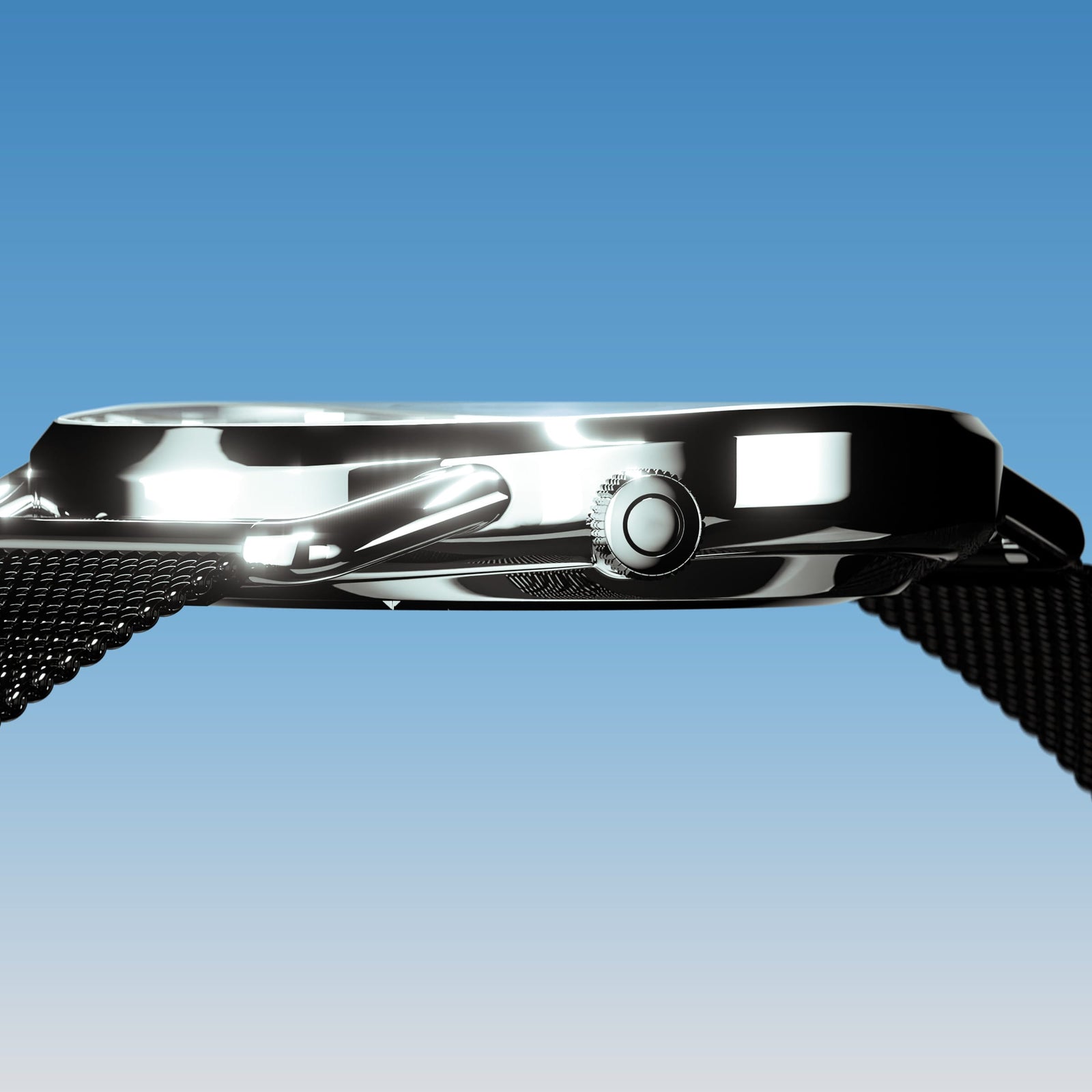 The Solar Curve | Blue Dial - Silver Case