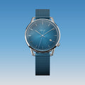 40mm / Mesh Metal / Blue