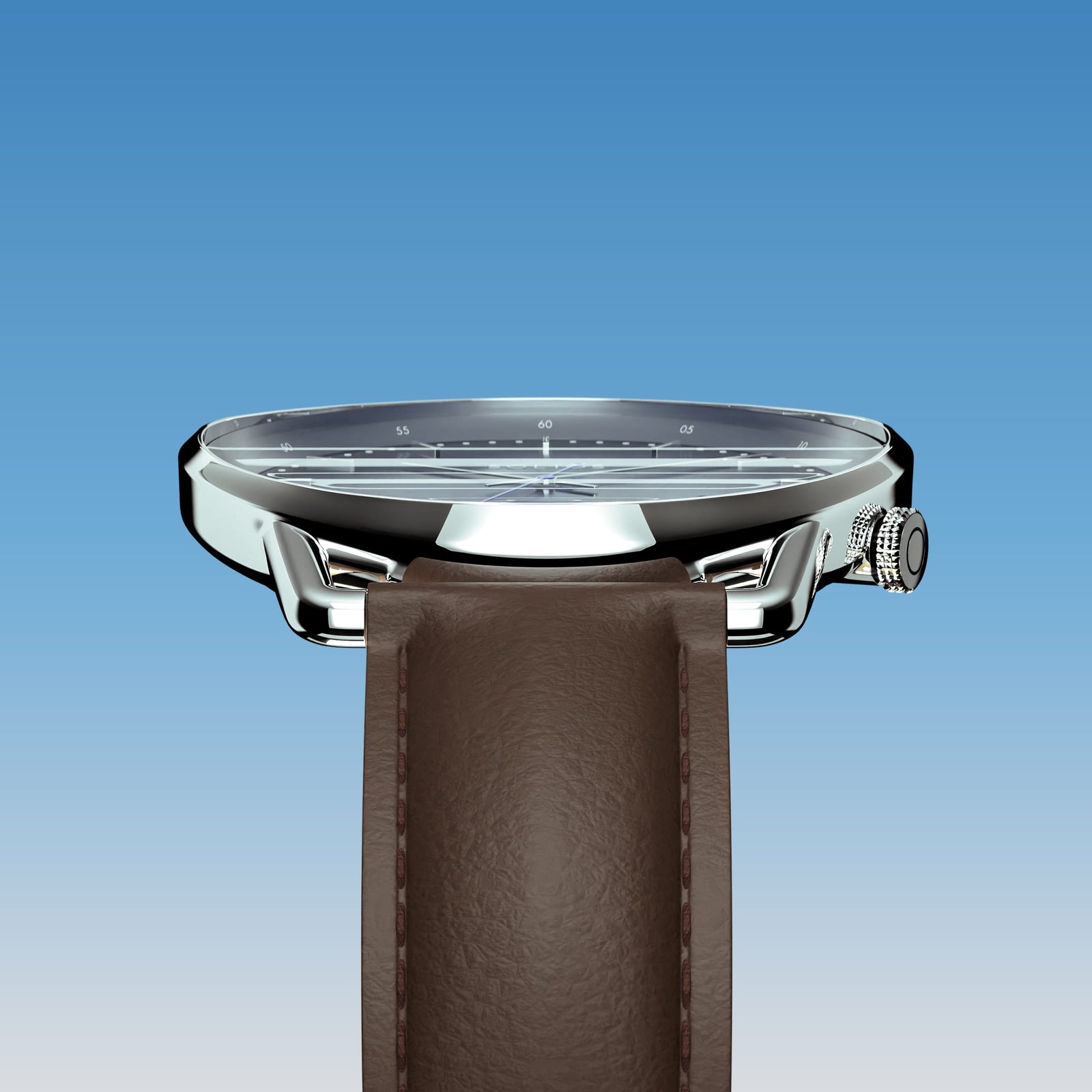 The Solar Curve | Blue Dial - Silver Case