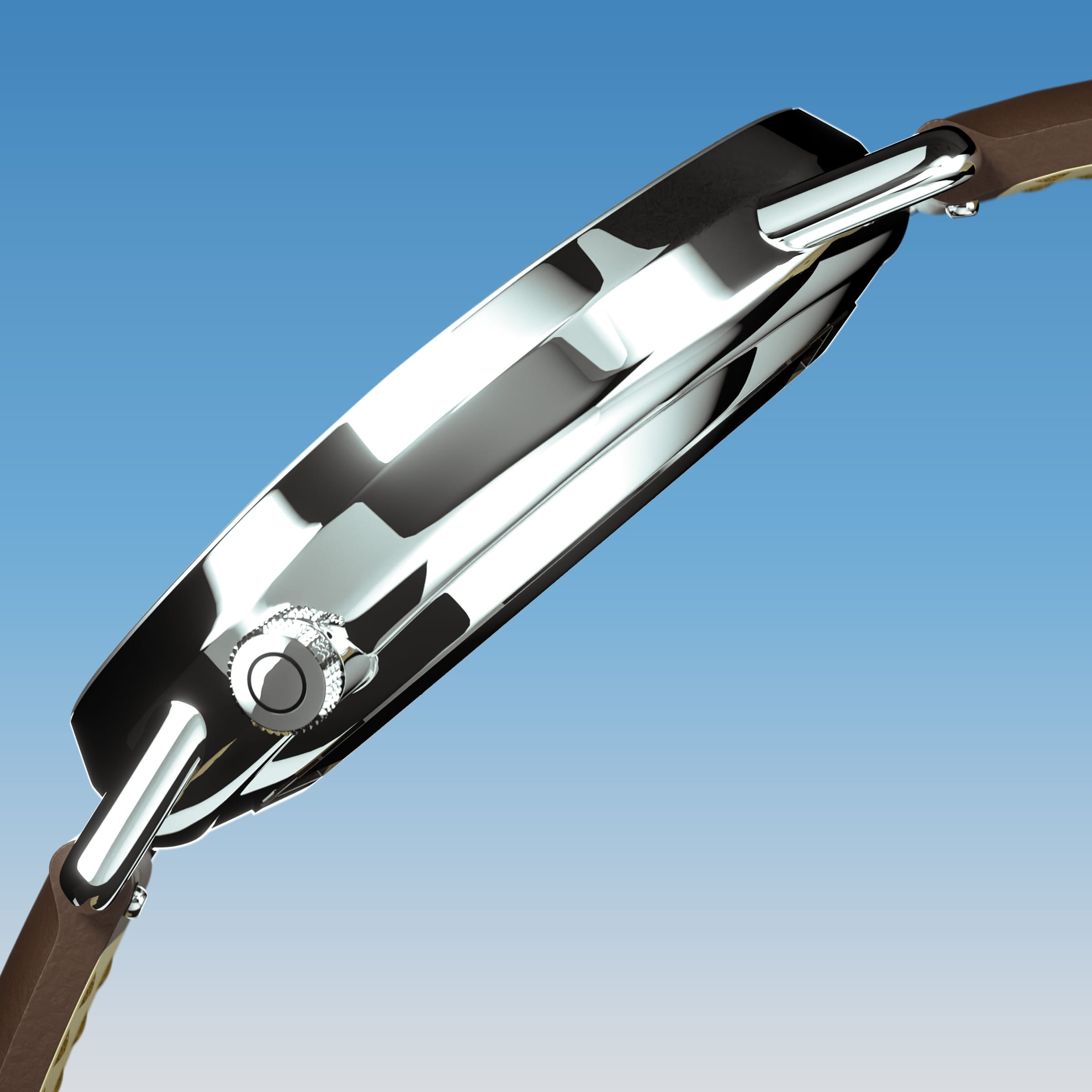 The Solar Curve | Blue Dial - Silver Case