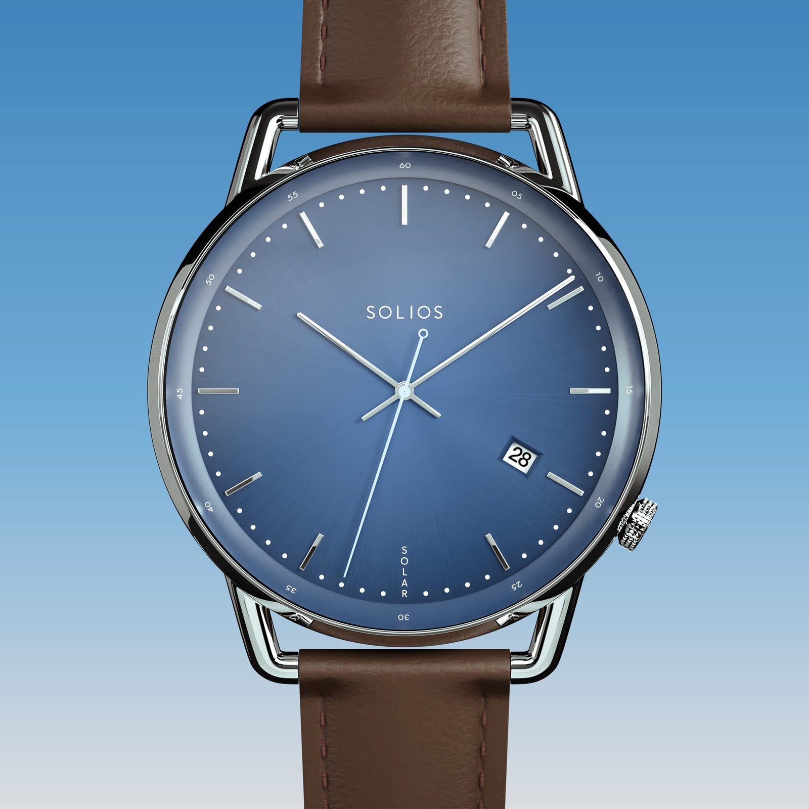 The Solar Curve | Blue Dial - Silver Case