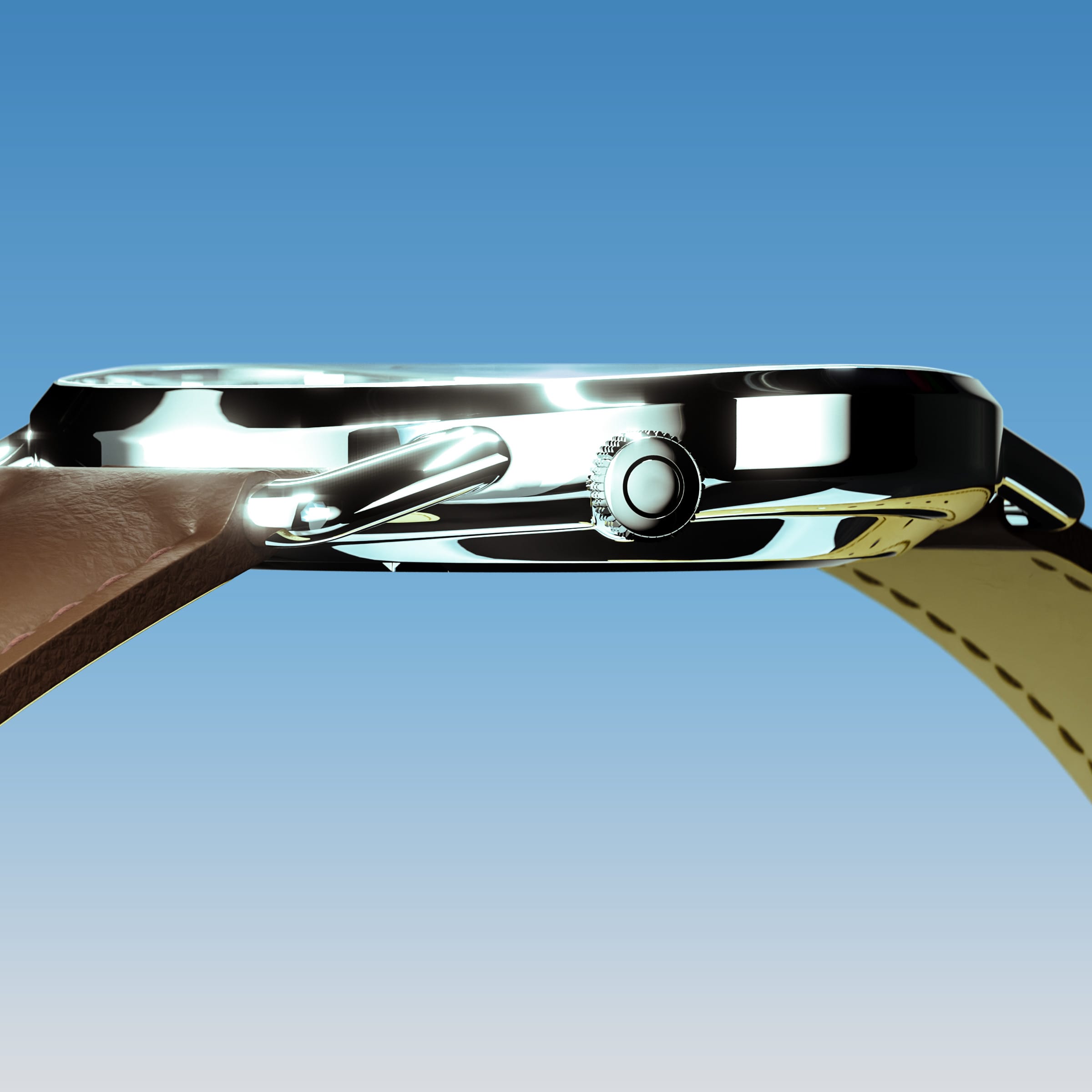 The Solar Curve | Blue Dial - Silver Case