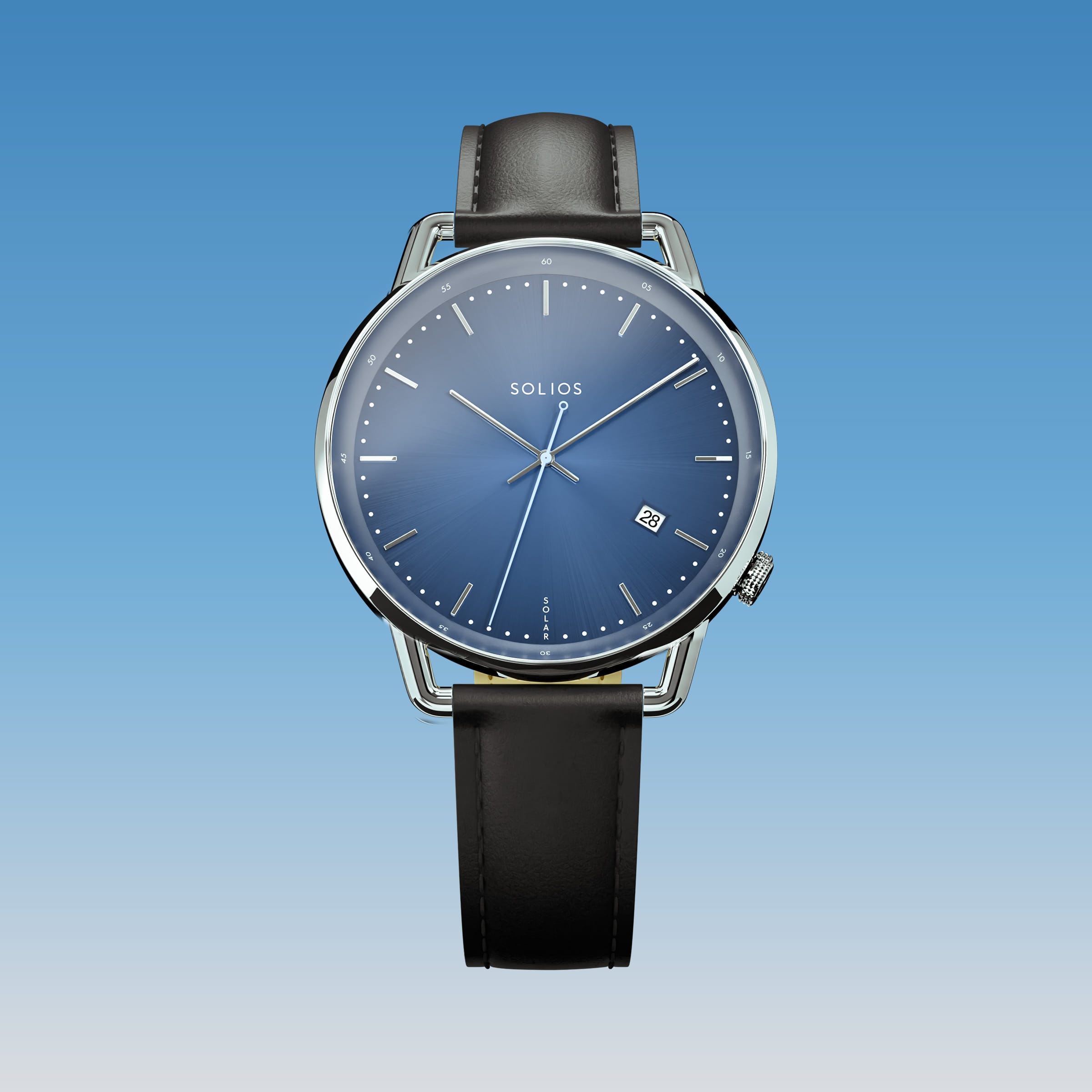 The Solar Curve | Blue Dial - Silver Case