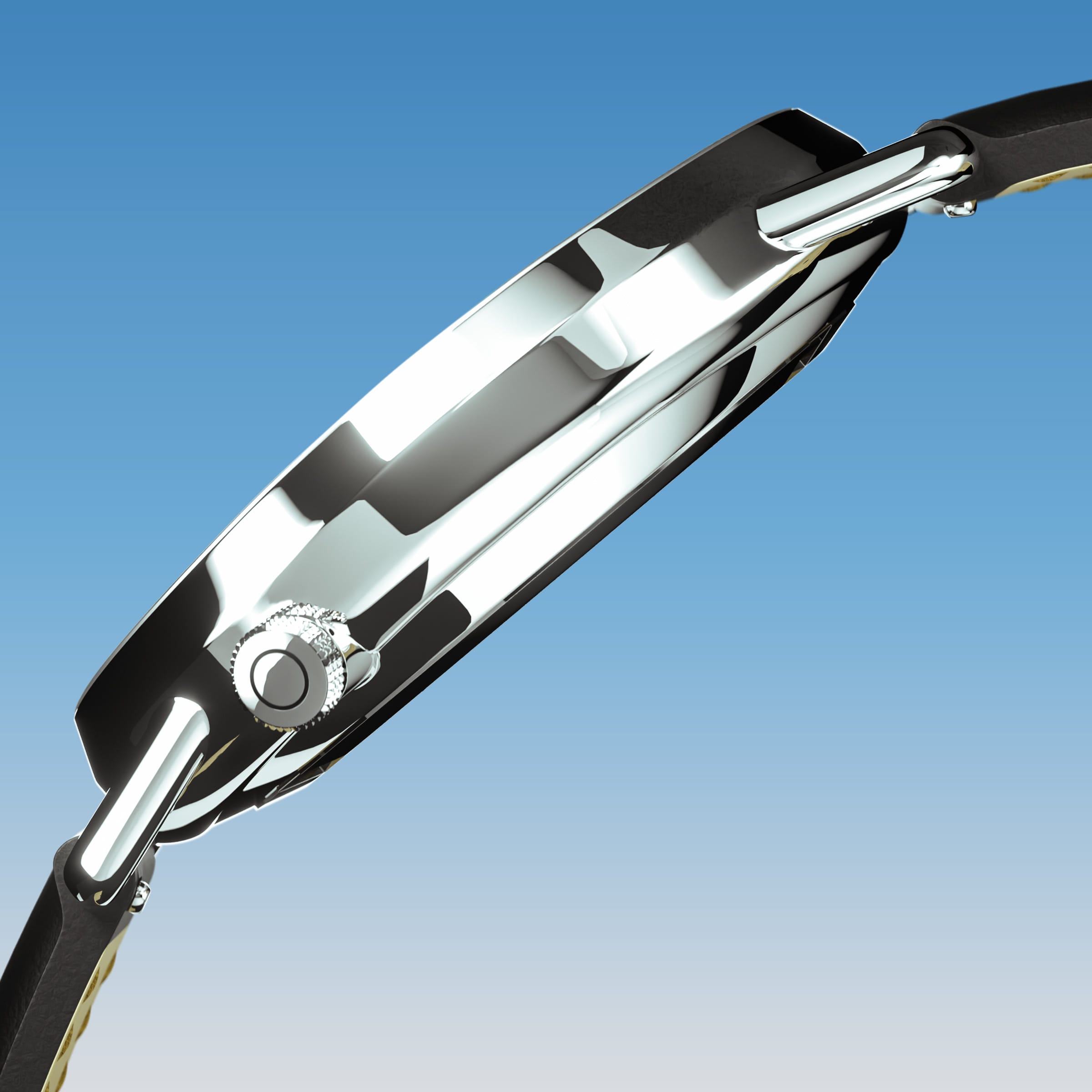 The Solar Curve | Blue Dial - Silver Case
