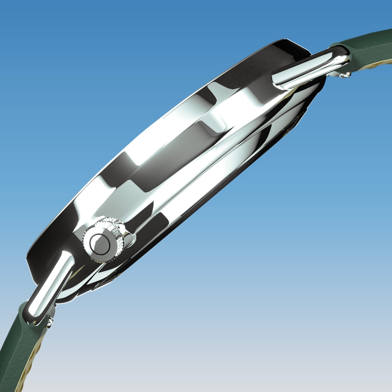 The Solar Curve | Blue Dial - Silver Case