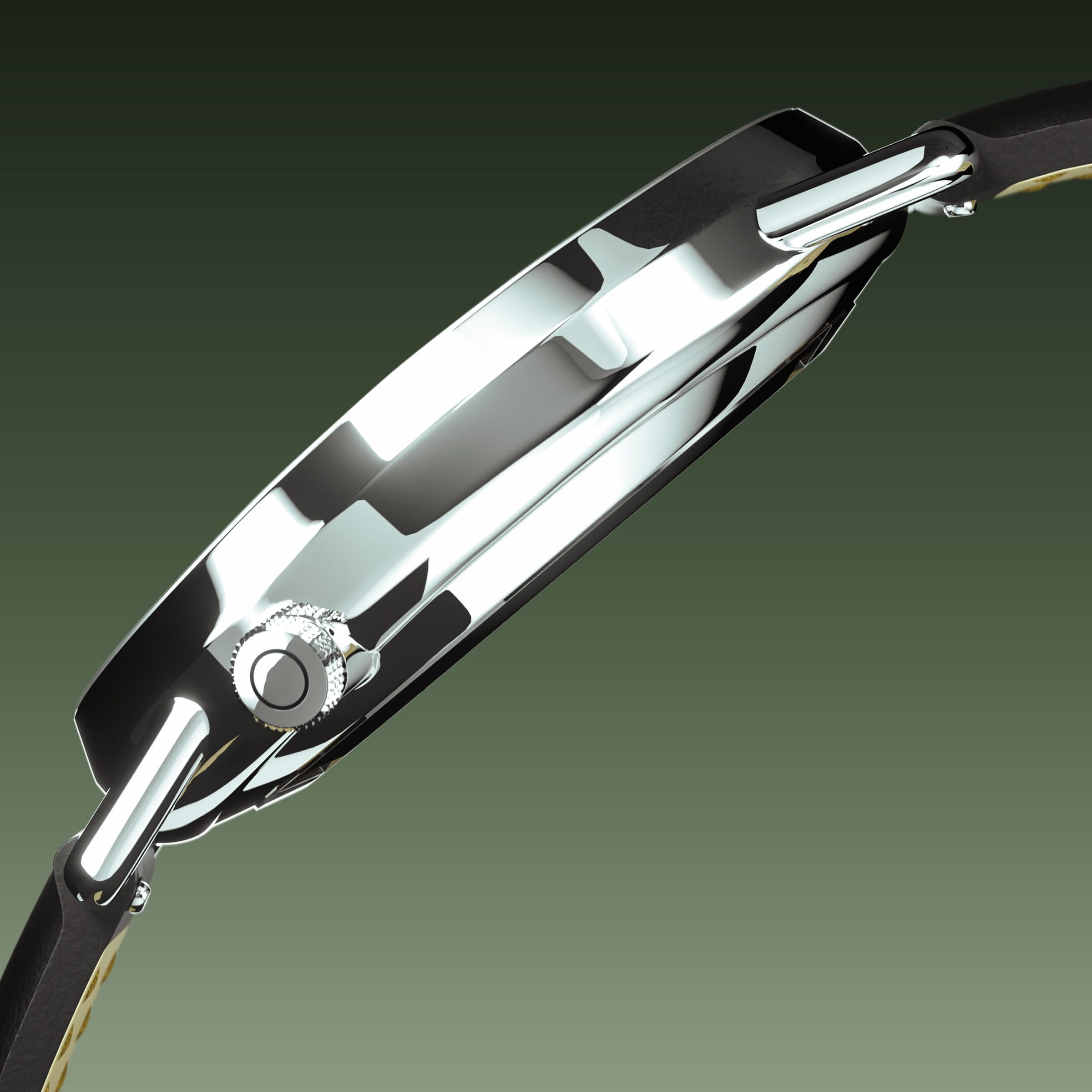 The Solar Curve | Green Dial - Silver Case