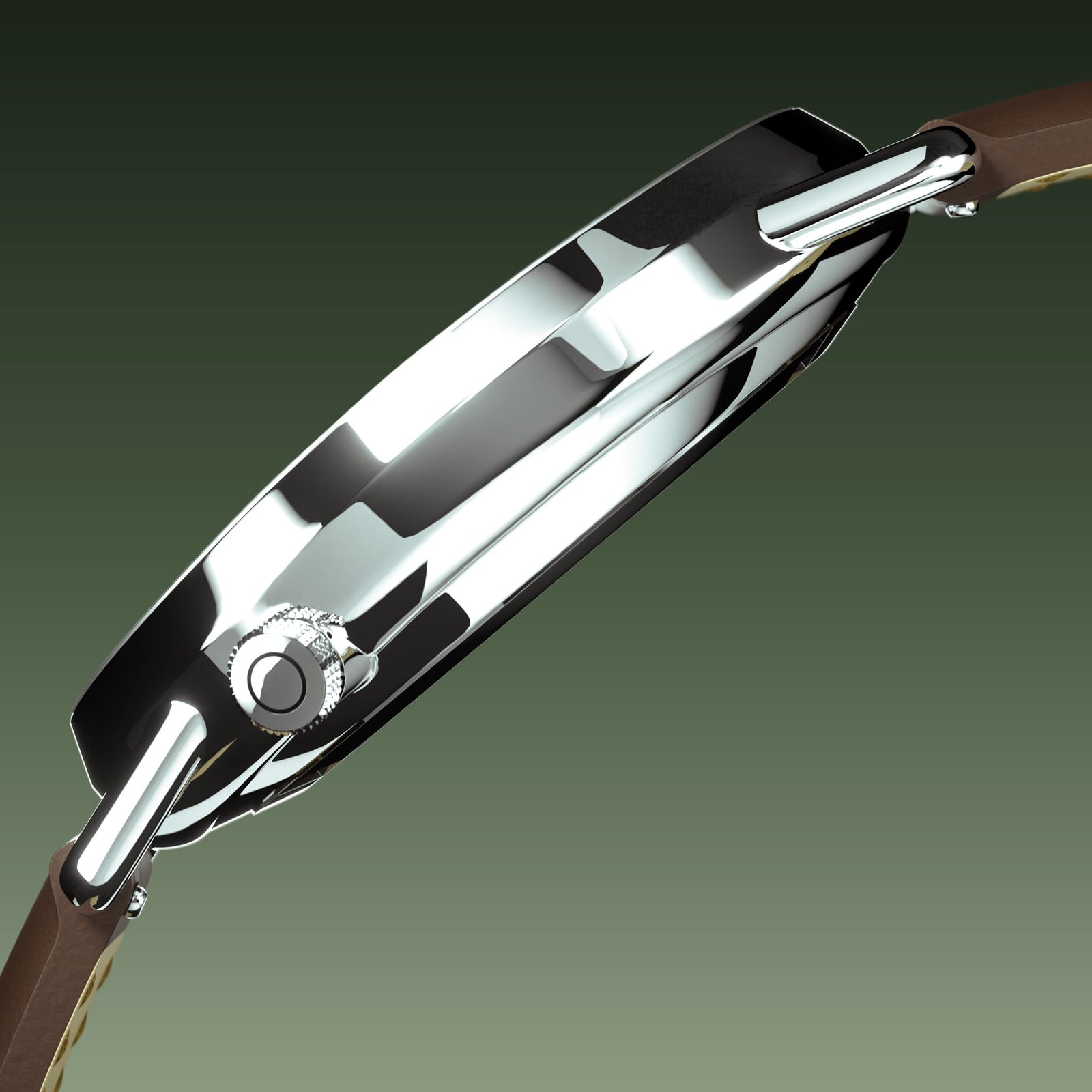 The Solar Curve | Green Dial - Silver Case