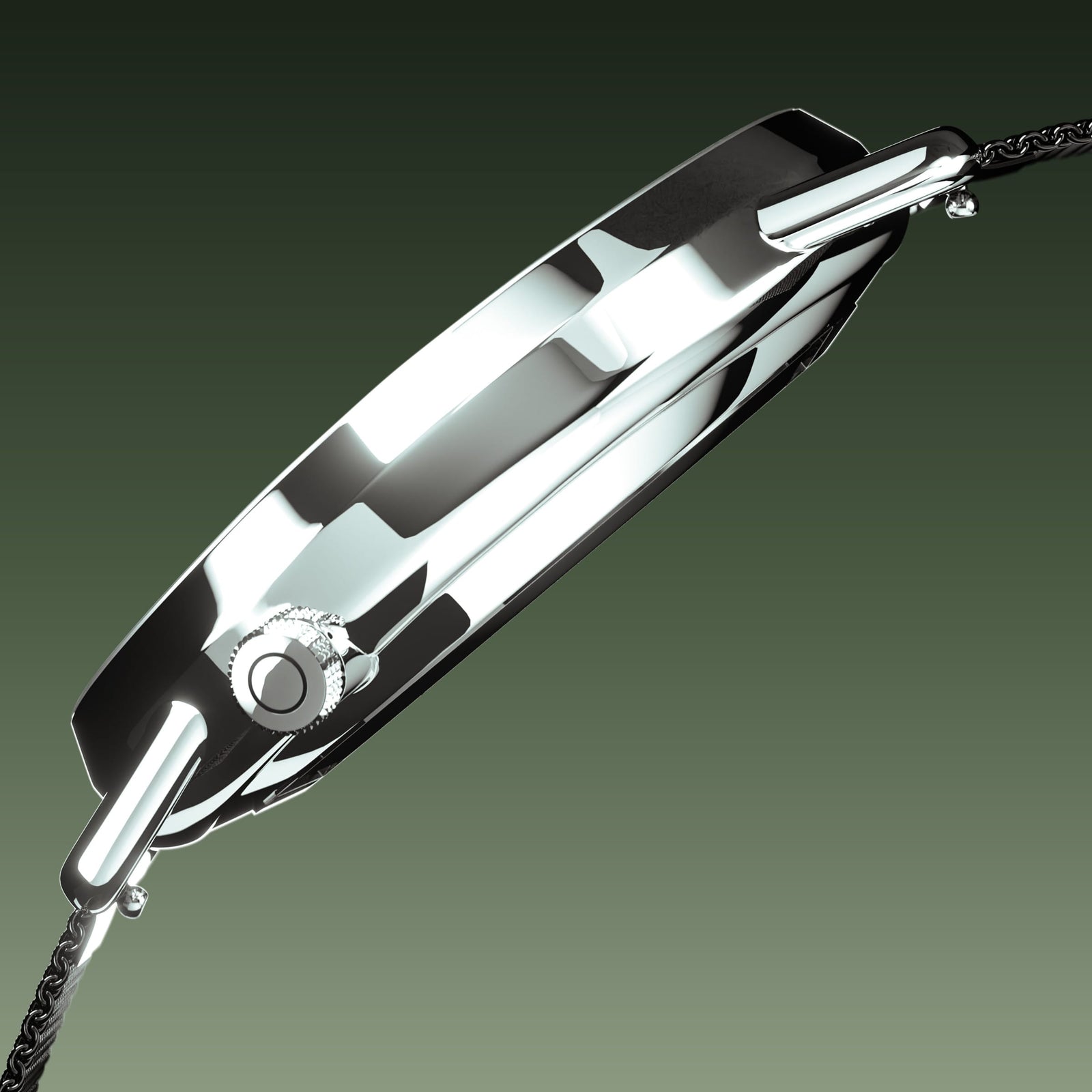 The Solar Curve | Green Dial - Silver Case