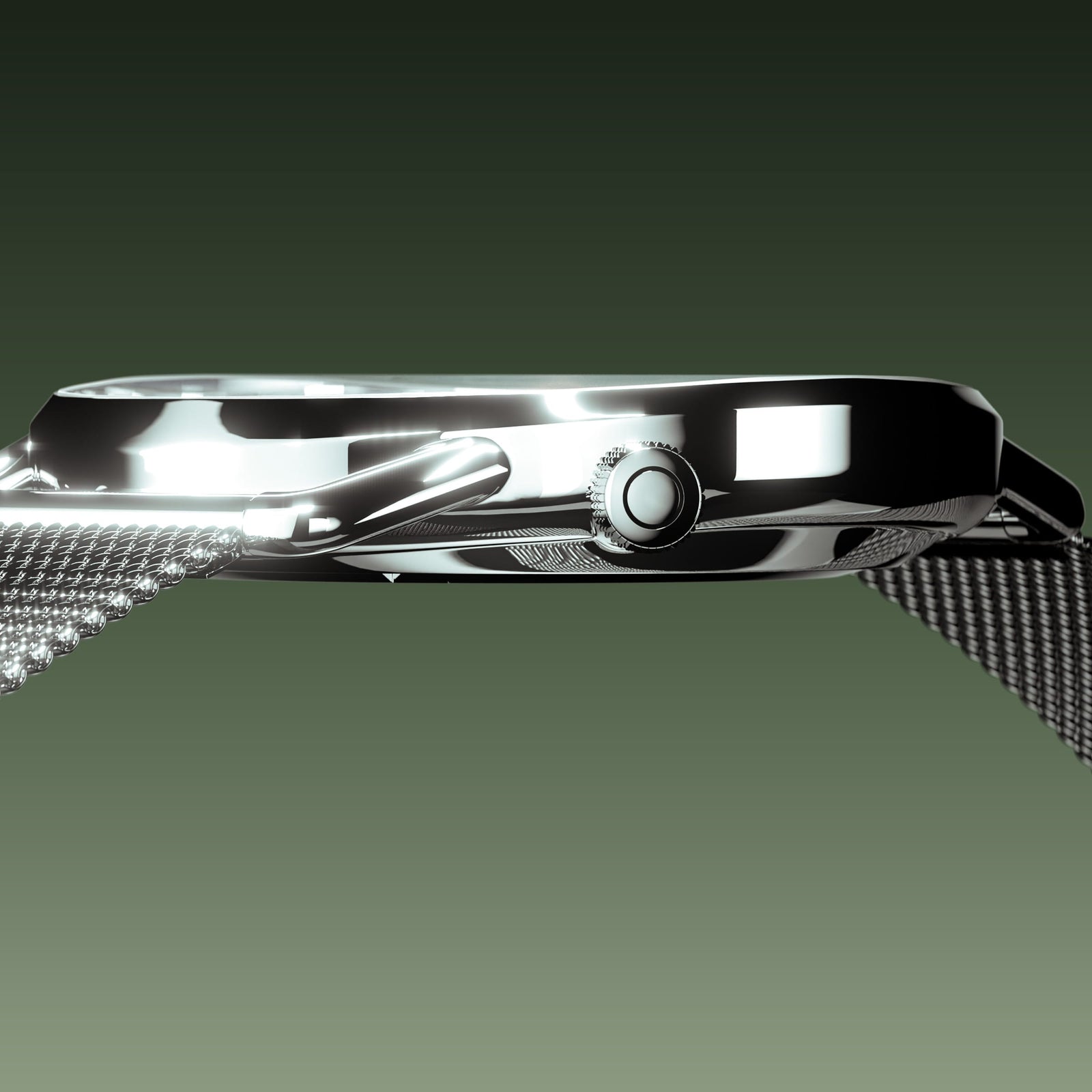 The Solar Curve | Green Dial - Silver Case