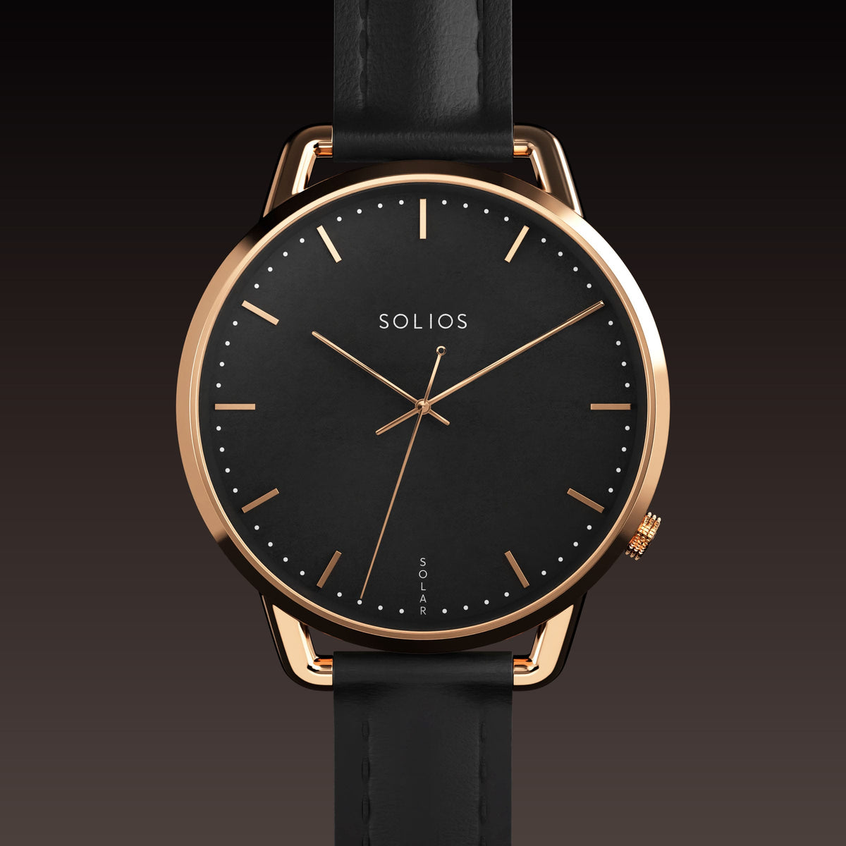La Solar Curve Mini | Cadran Noir - Boîtier Or Rose