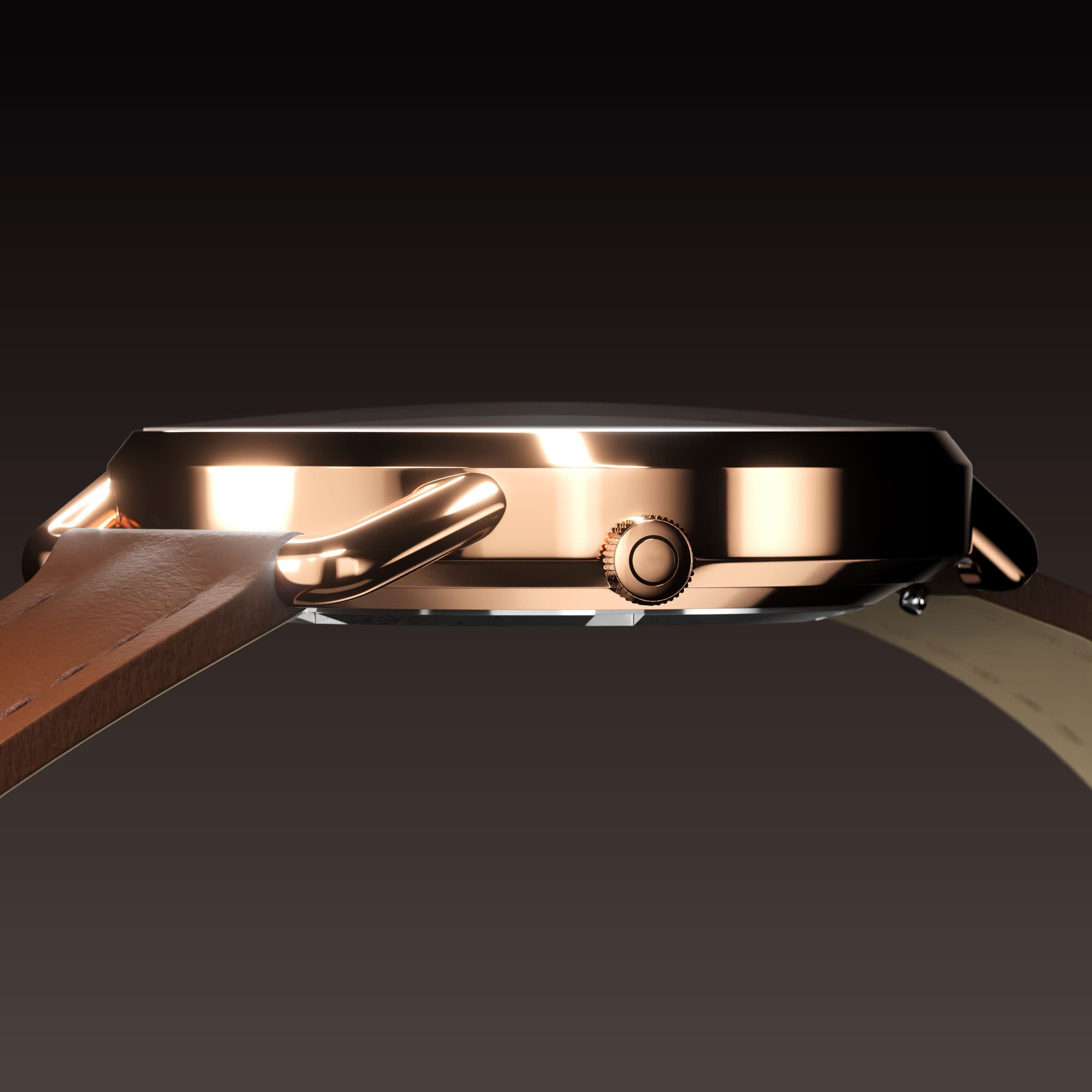 La Solar Curve Mini | Cadran Noir - Boîtier Or Rose