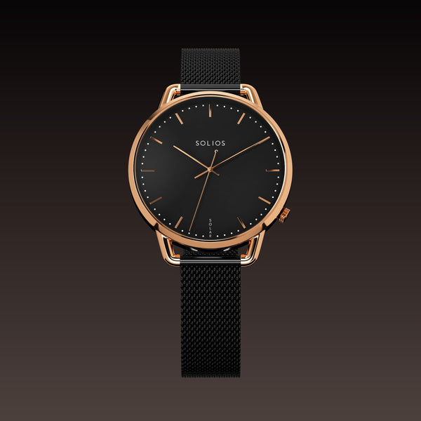 La Solar Curve Mini | Cadran Noir - Boîtier Or Rose