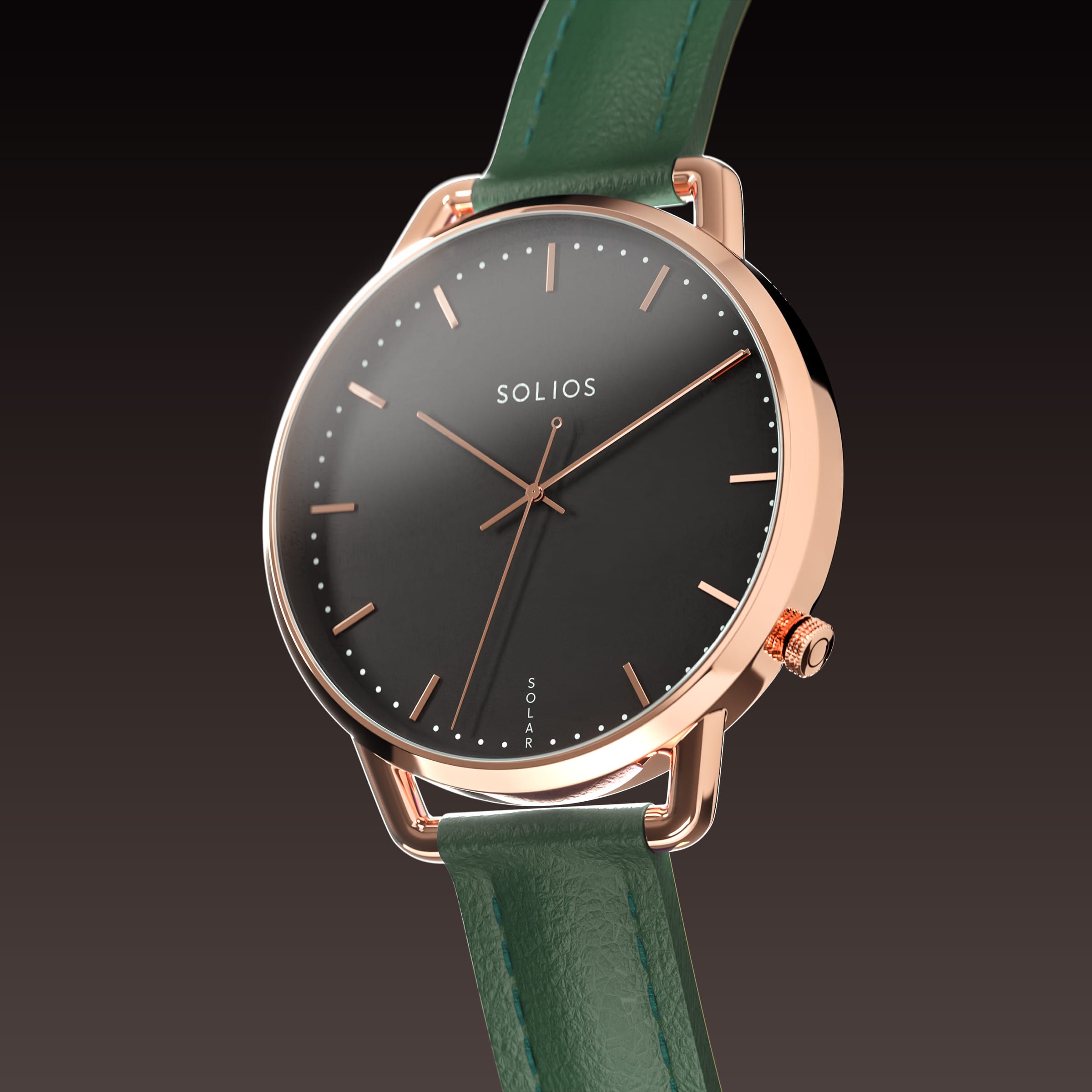La Solar Curve Mini | Cadran Noir - Boîtier Or Rose