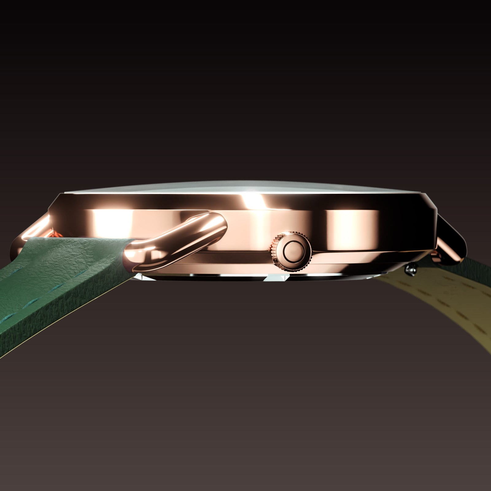 The Solar Curve Mini | Black Dial - Rose Gold Case
