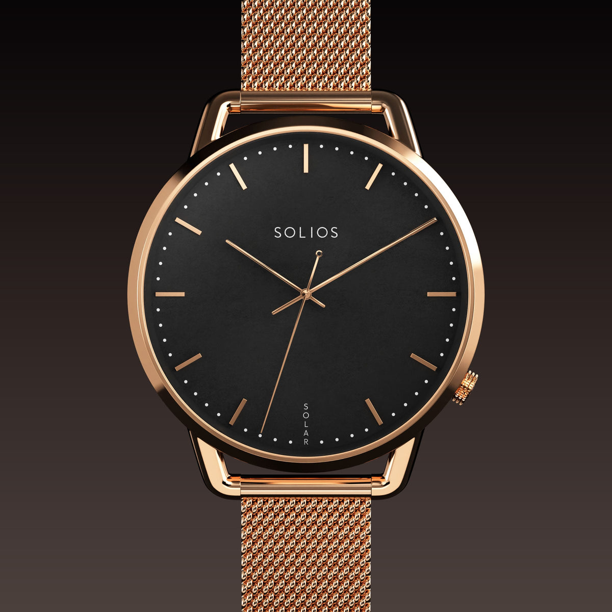 La Solar Curve Mini | Cadran Noir - Boîtier Or Rose