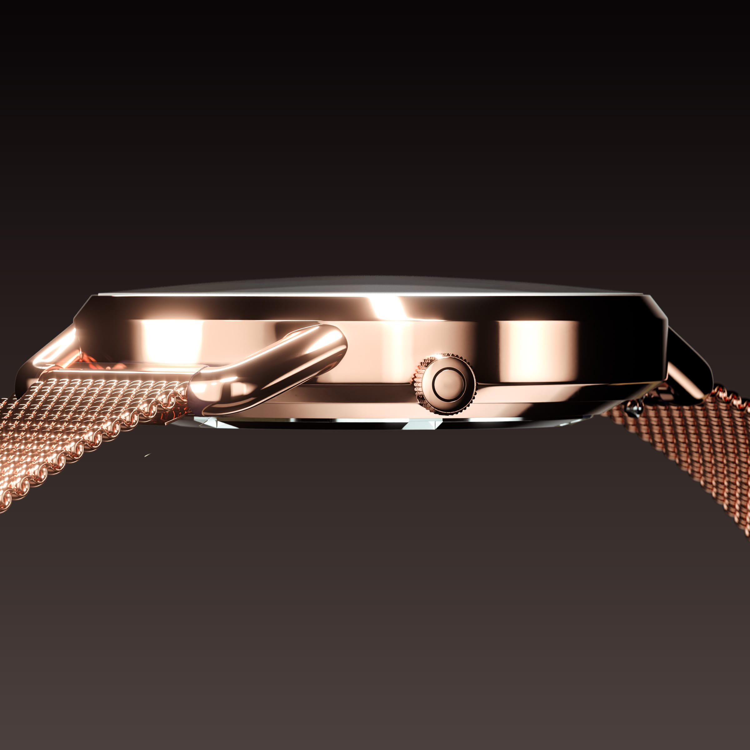 La Solar Curve Mini | Cadran Noir - Boîtier Or Rose