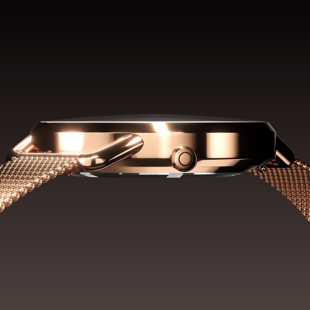 La Solar Curve Mini | Cadran Noir - Boîtier Or Rose