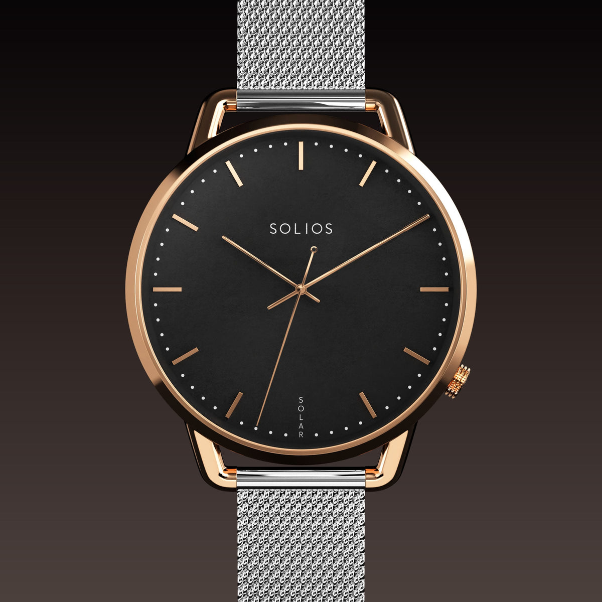 La Solar Curve Mini | Cadran Noir - Boîtier Or Rose