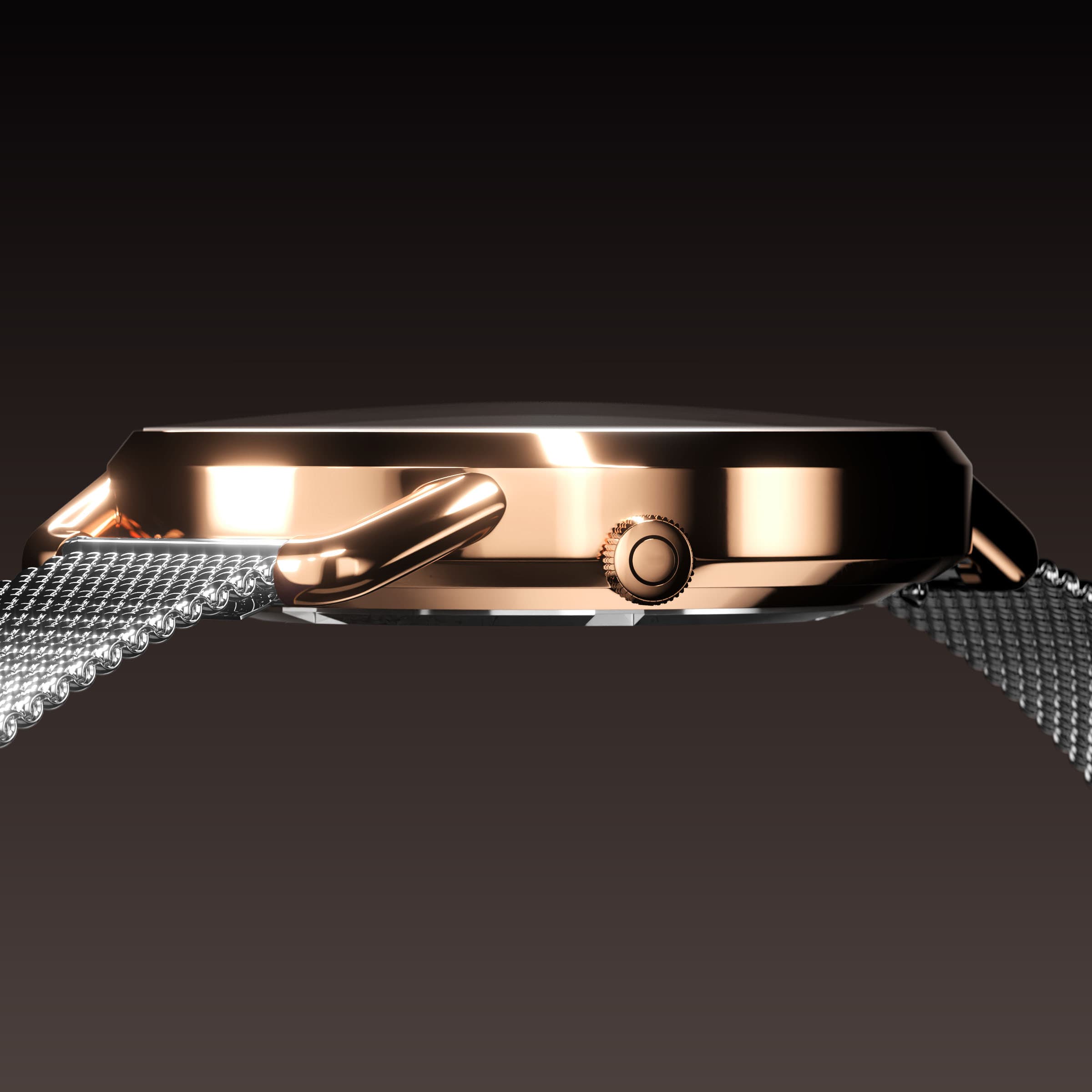 La Solar Curve Mini | Cadran Noir - Boîtier Or Rose