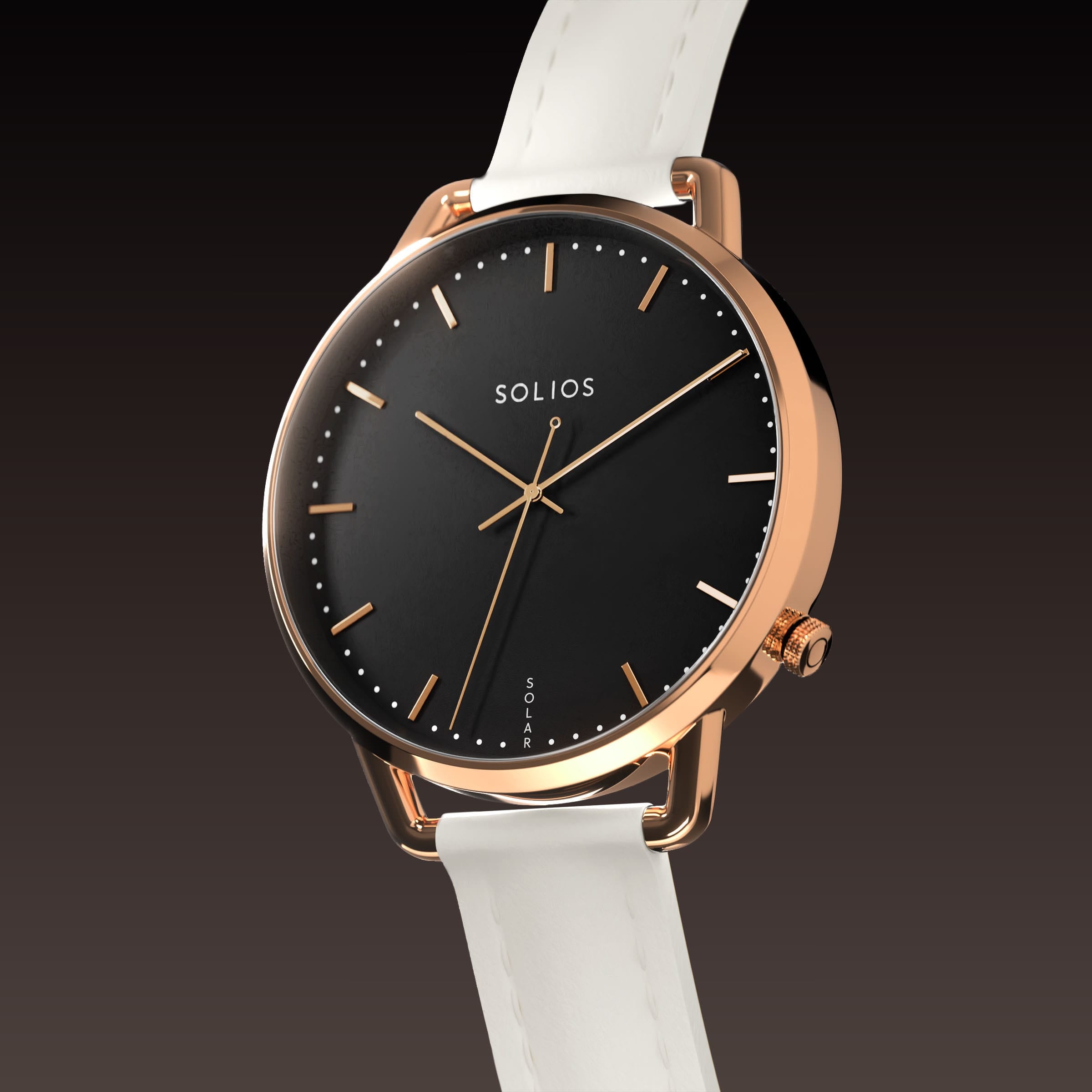 La Solar Curve Mini | Cadran Noir - Boîtier Or Rose