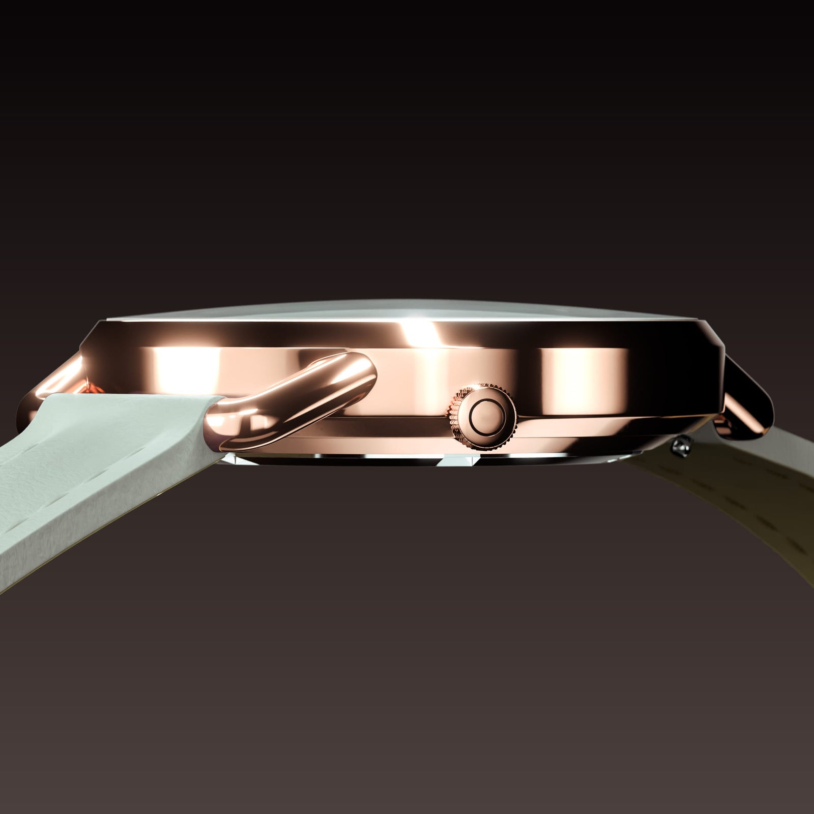 The Solar Curve Mini | Black Dial - Rose Gold Case