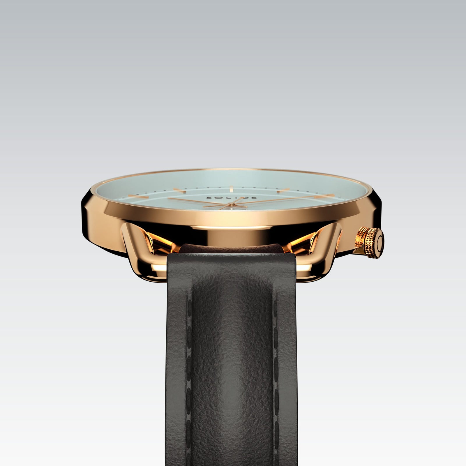 The Solar Curve Mini | White Dial - Rose Gold Case