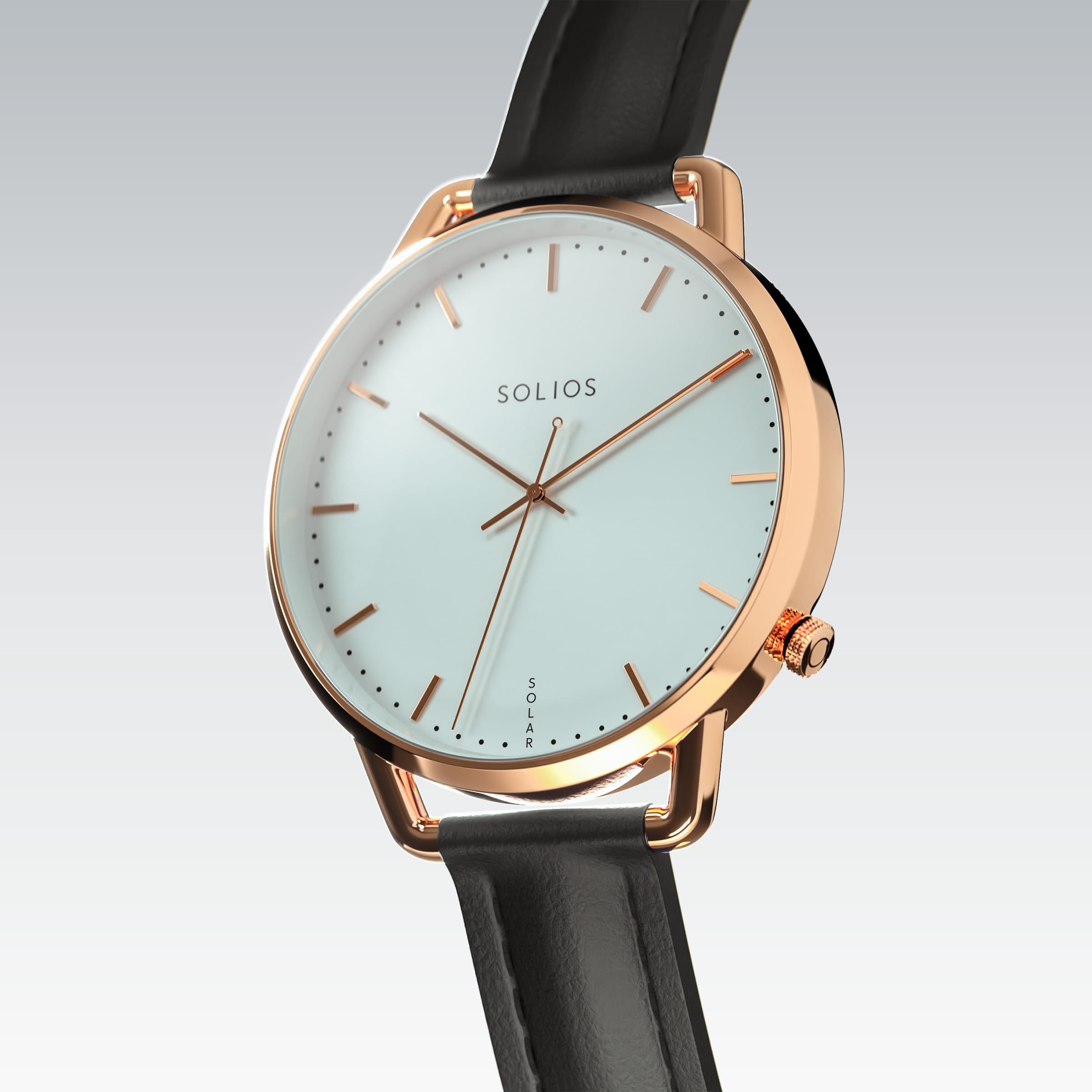 La Solar Curve Mini | Cadran Blanc - Boîtier Or Rose