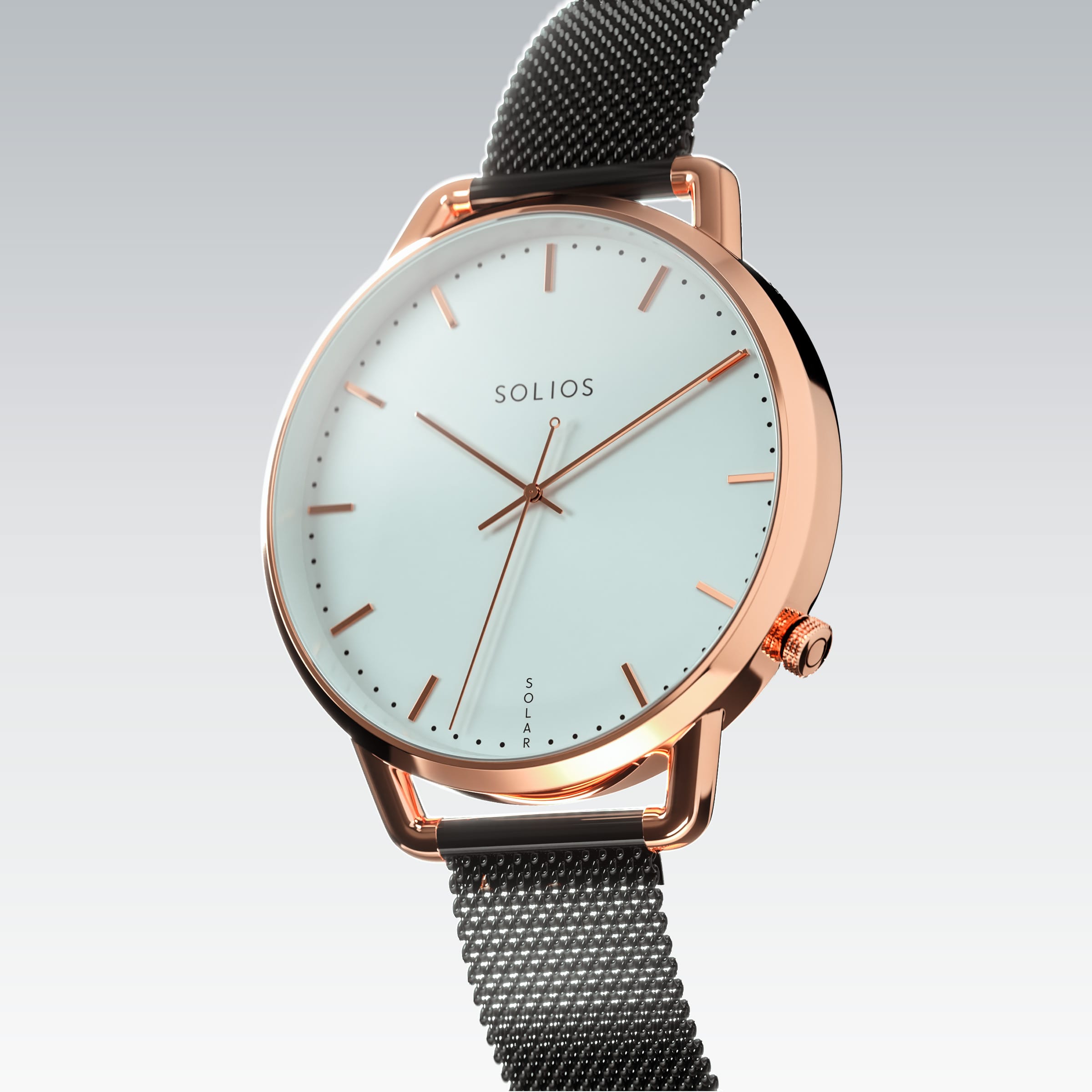 La Solar Curve Mini | Cadran Blanc - Boîtier Or Rose