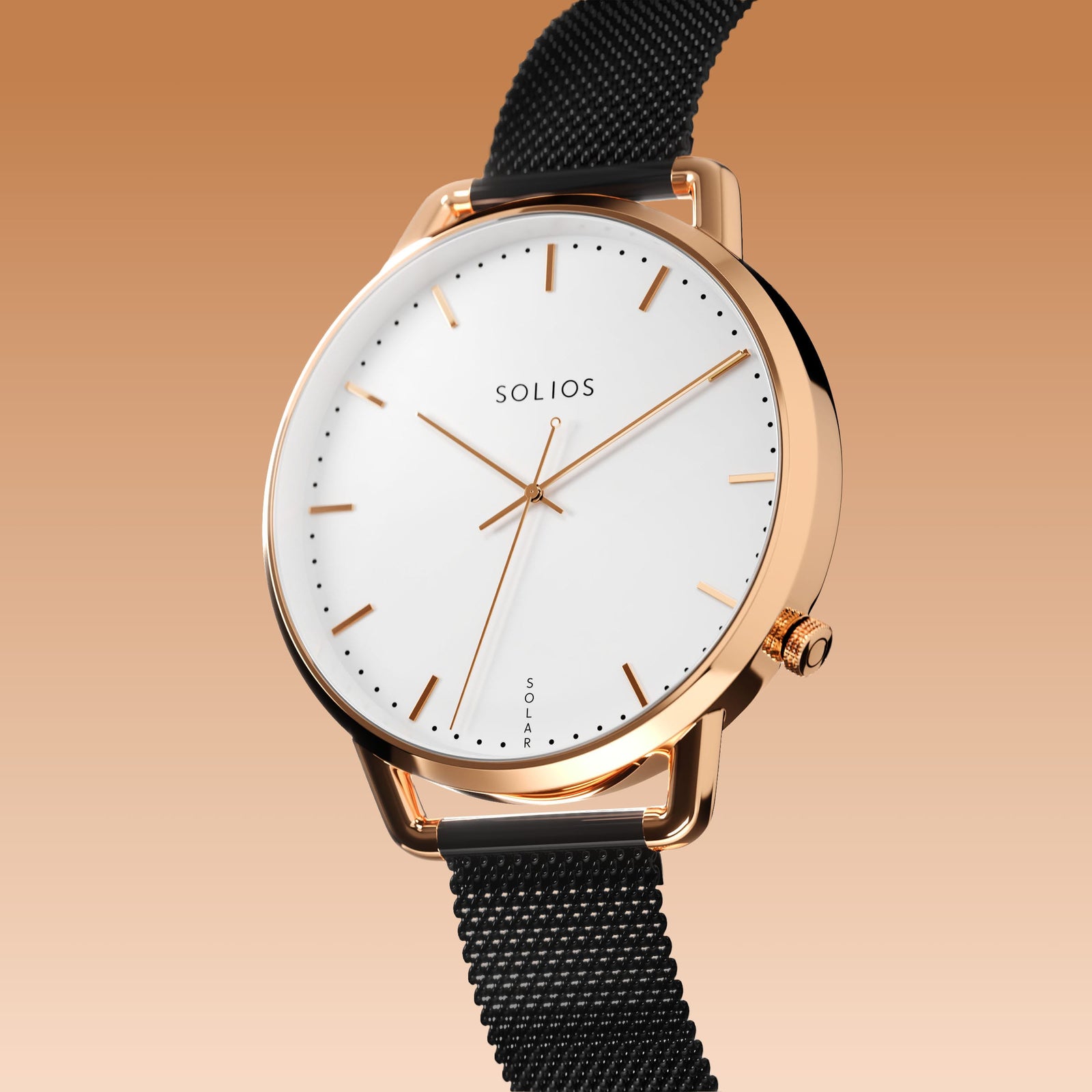 La Solar Curve Mini | Cadran Blanc - Boîtier Or Rose