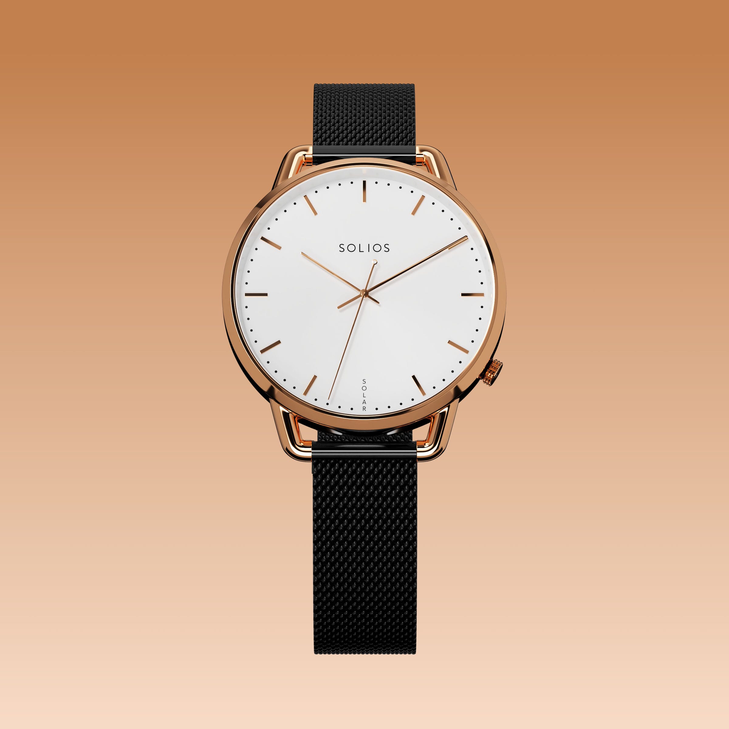 La Solar Curve Mini | Cadran Blanc - Boîtier Or Rose