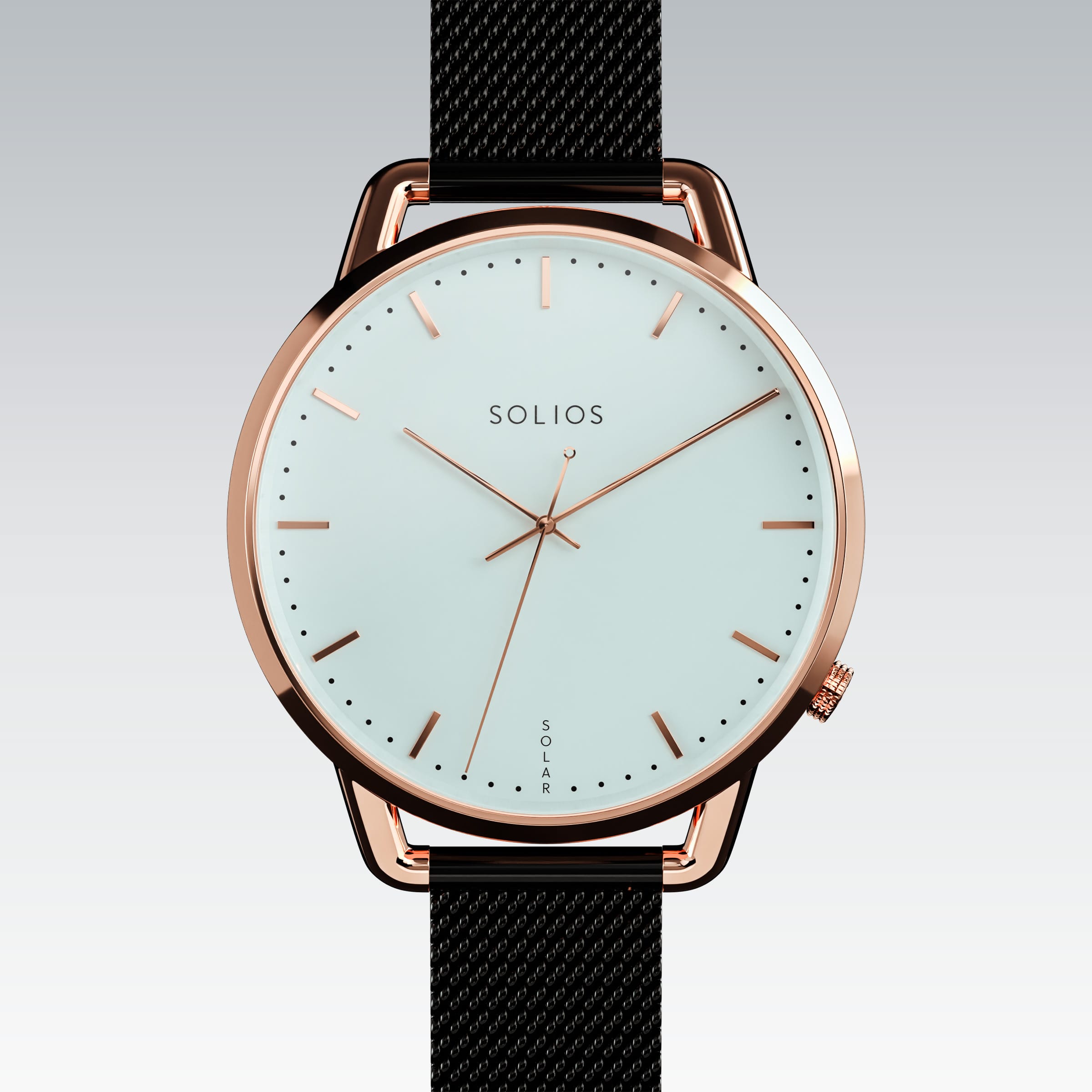La Solar Curve Mini | Cadran Blanc - Boîtier Or Rose