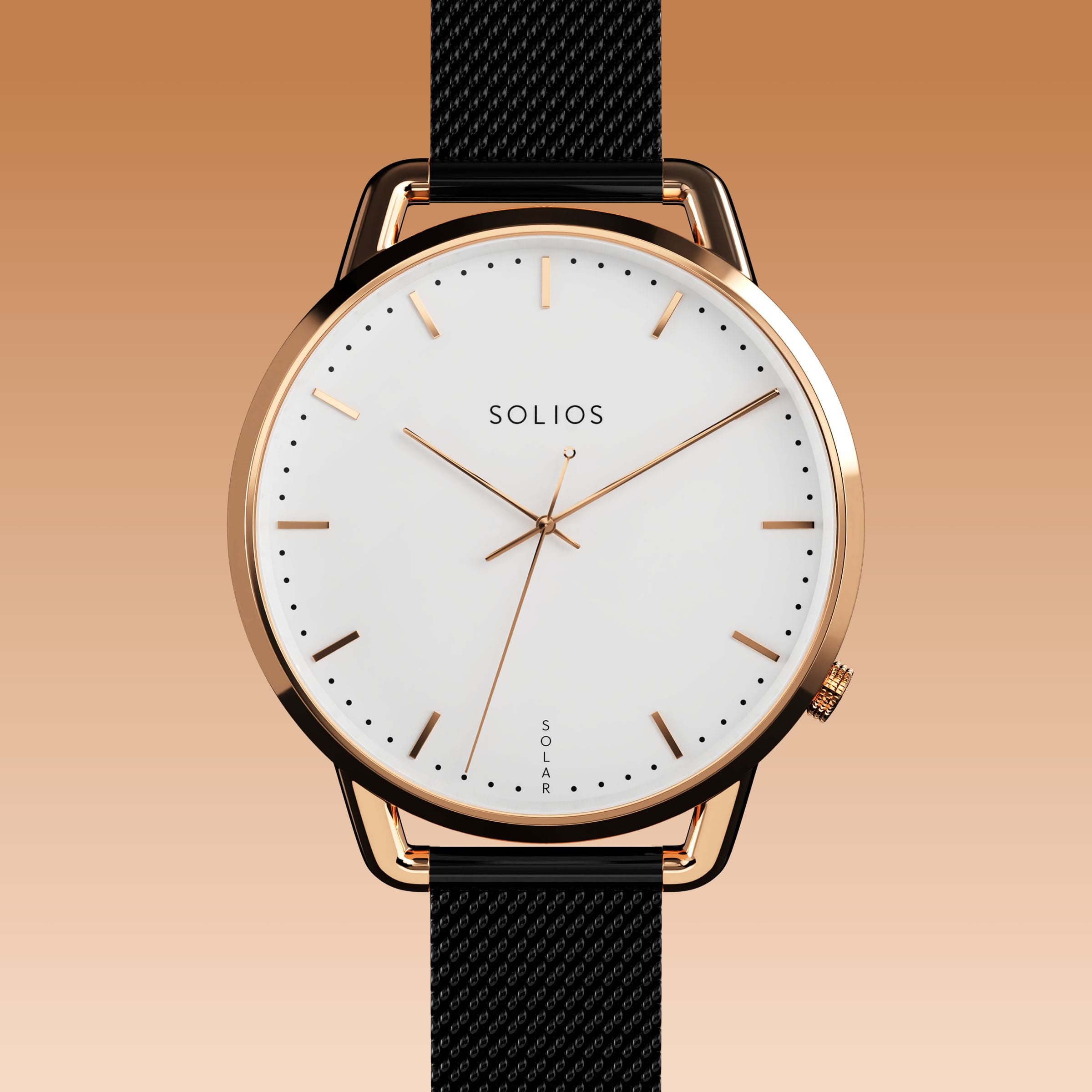 La Solar Curve Mini | Cadran Blanc - Boîtier Or Rose