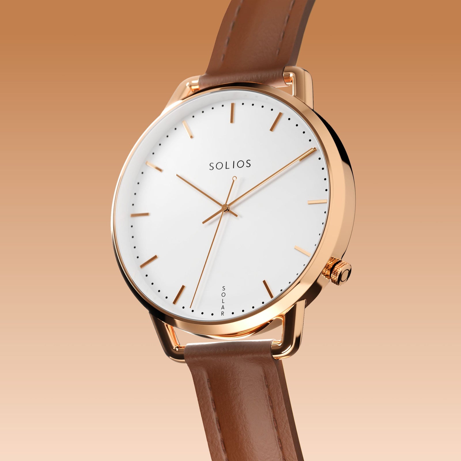 La Solar Curve Mini | Cadran Blanc - Boîtier Or Rose