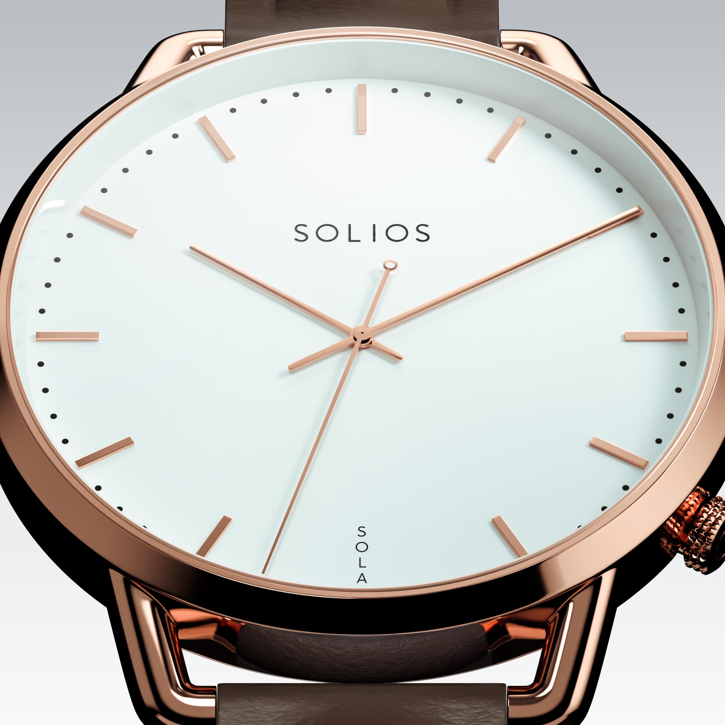 La Solar Curve Mini | Cadran Blanc - Boîtier Or Rose