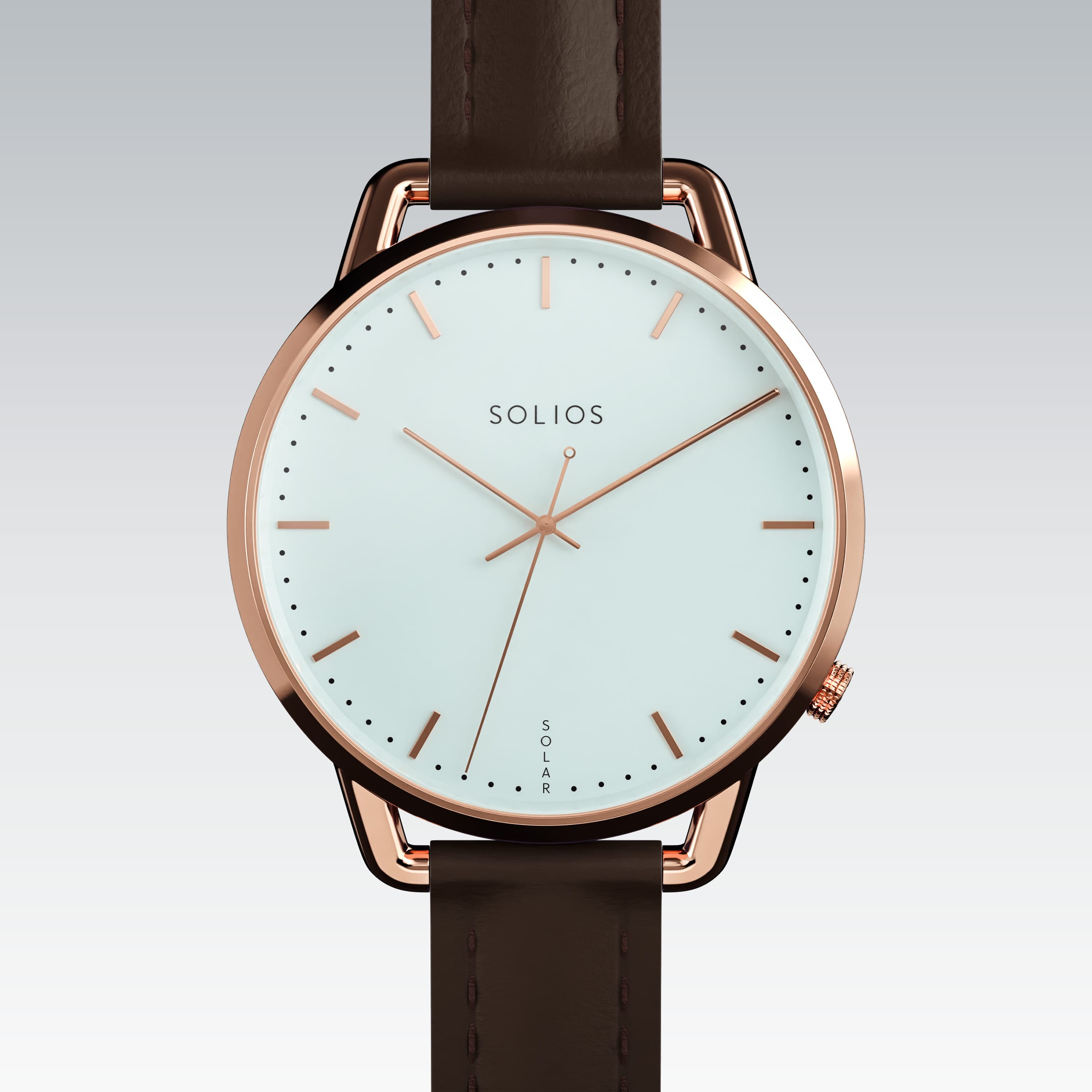 La Solar Curve Mini | Cadran Blanc - Boîtier Or Rose