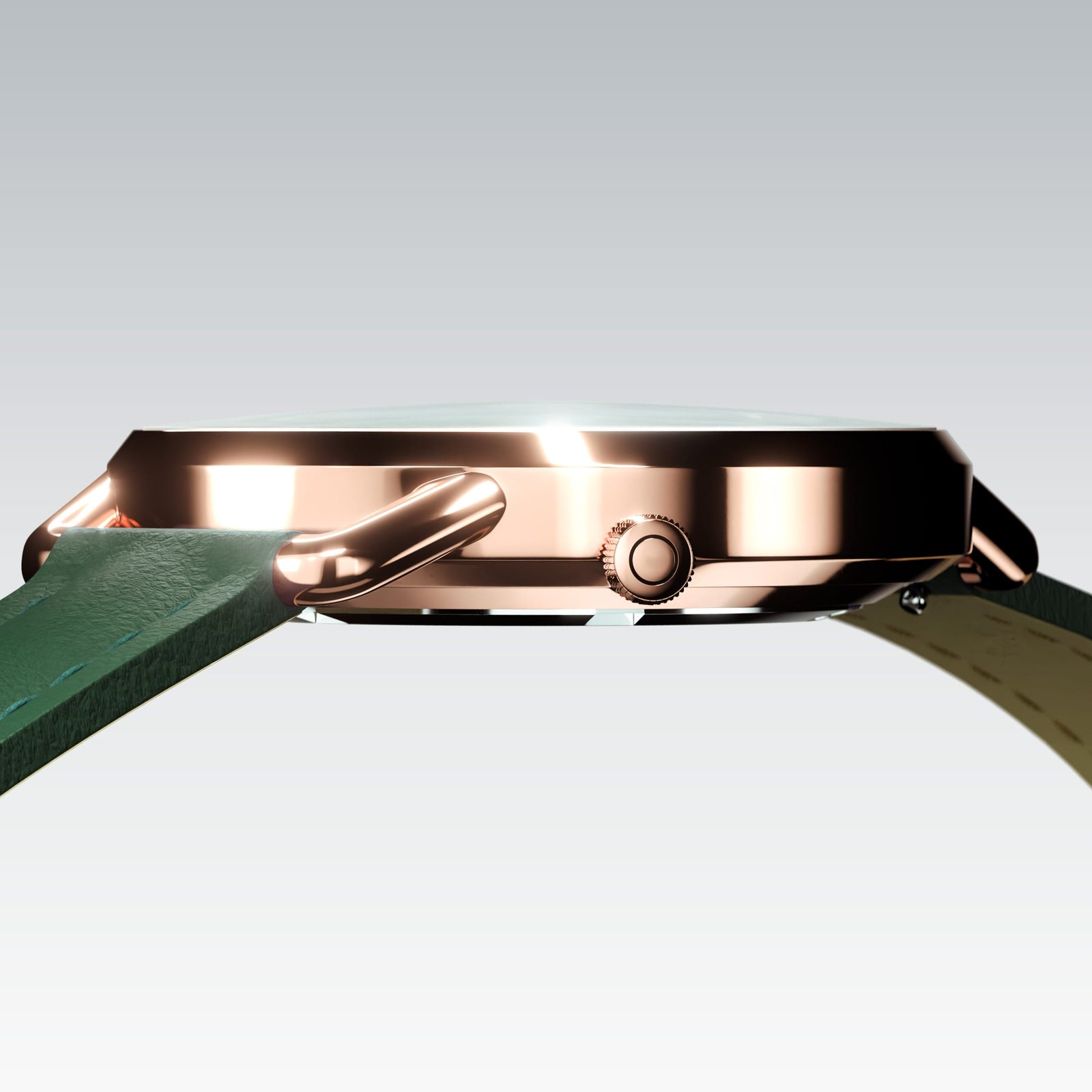 The Solar Curve Mini | White Dial - Rose Gold Case
