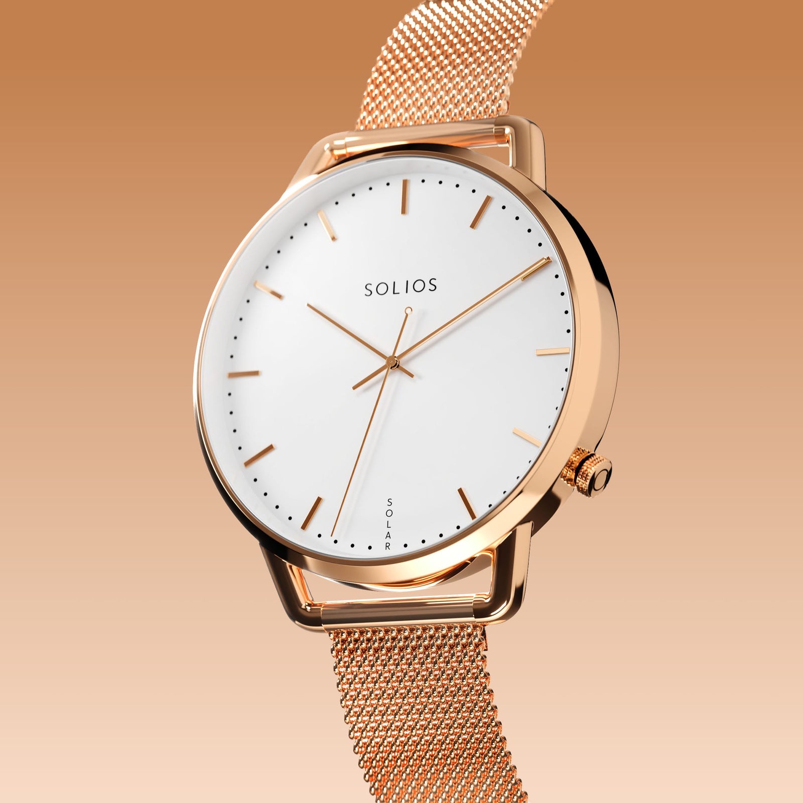 La Solar Curve Mini | Cadran Blanc - Boîtier Or Rose