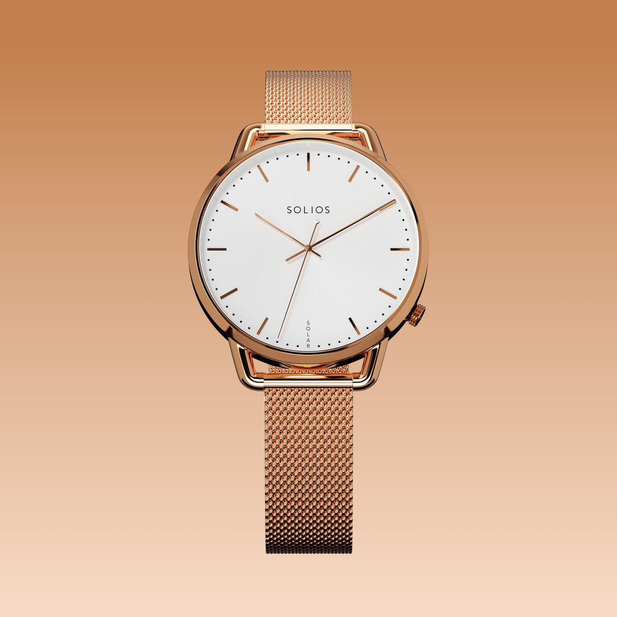 La Solar Curve Mini | Cadran Blanc - Boîtier Or Rose
