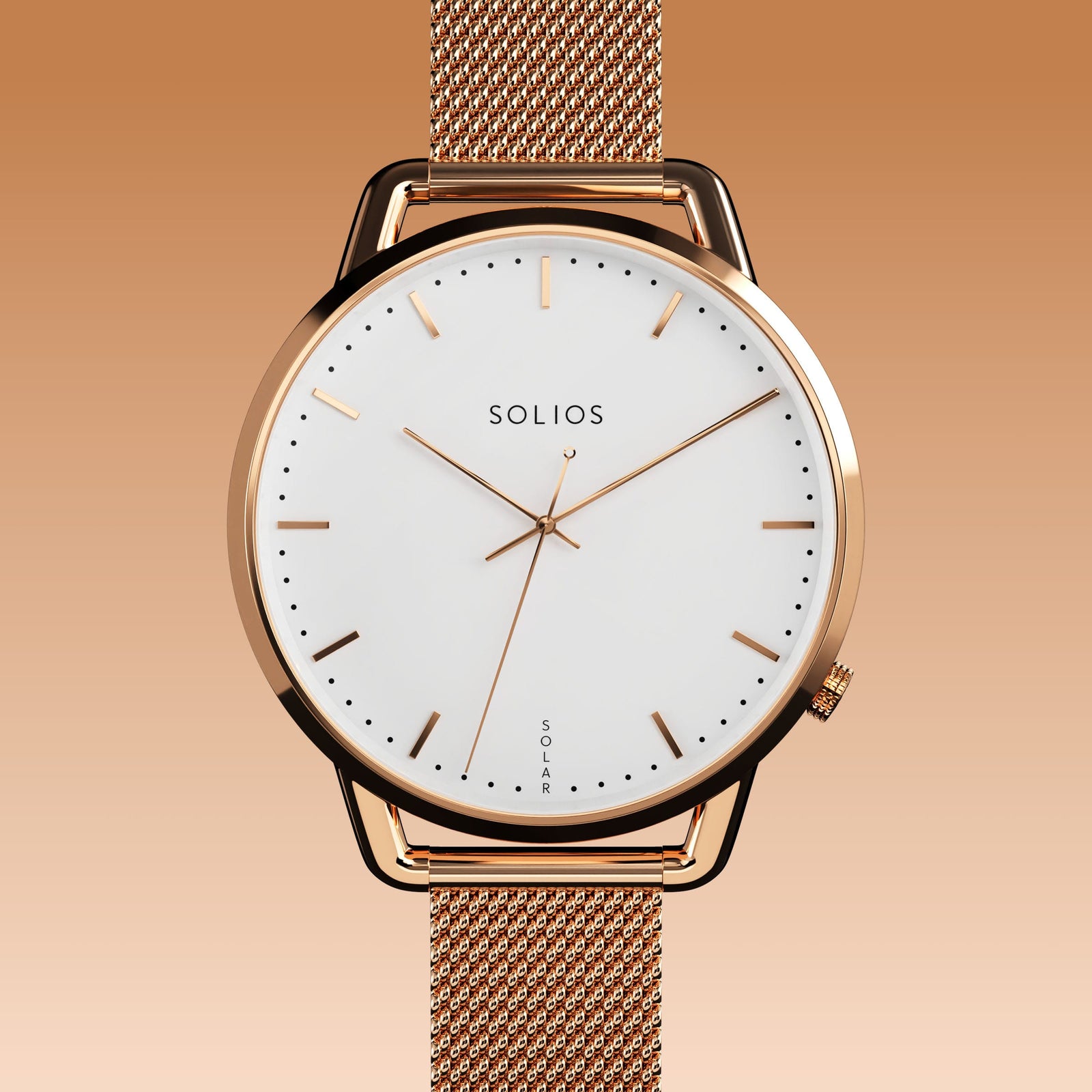 La Solar Curve Mini | Cadran Blanc - Boîtier Or Rose