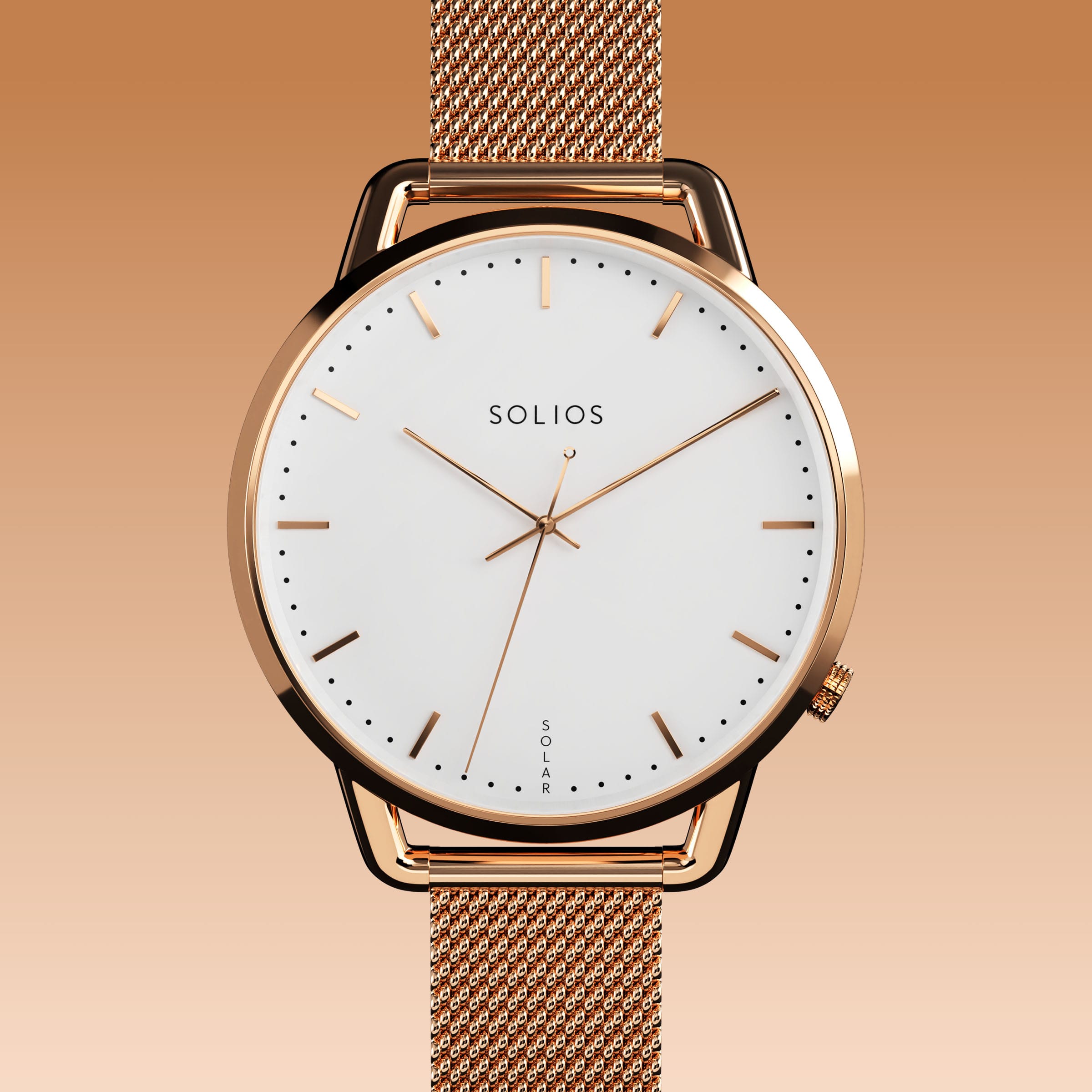 La Solar Curve Mini | Cadran Blanc - Boîtier Or Rose