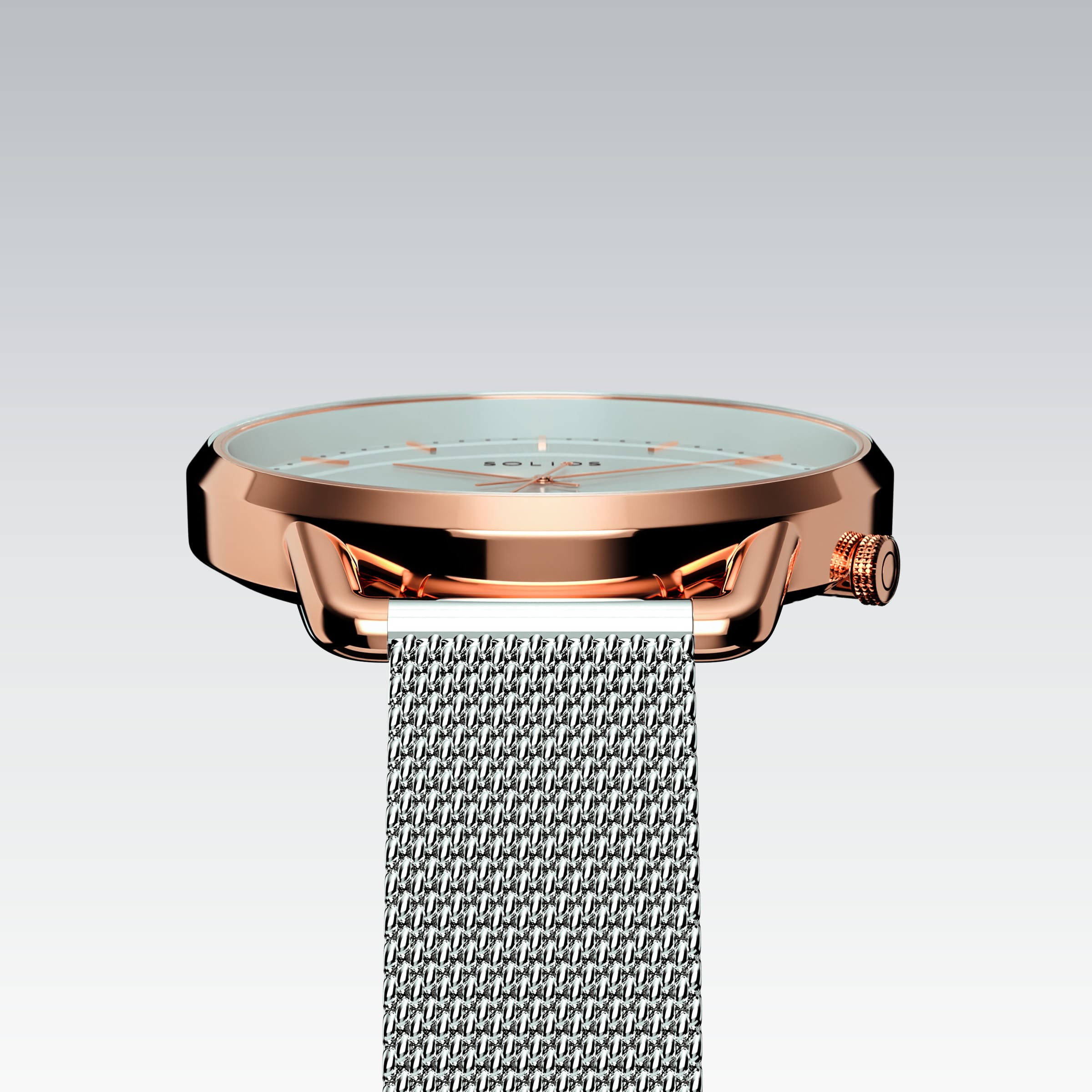 La Solar Curve Mini | Cadran Blanc - Boîtier Or Rose