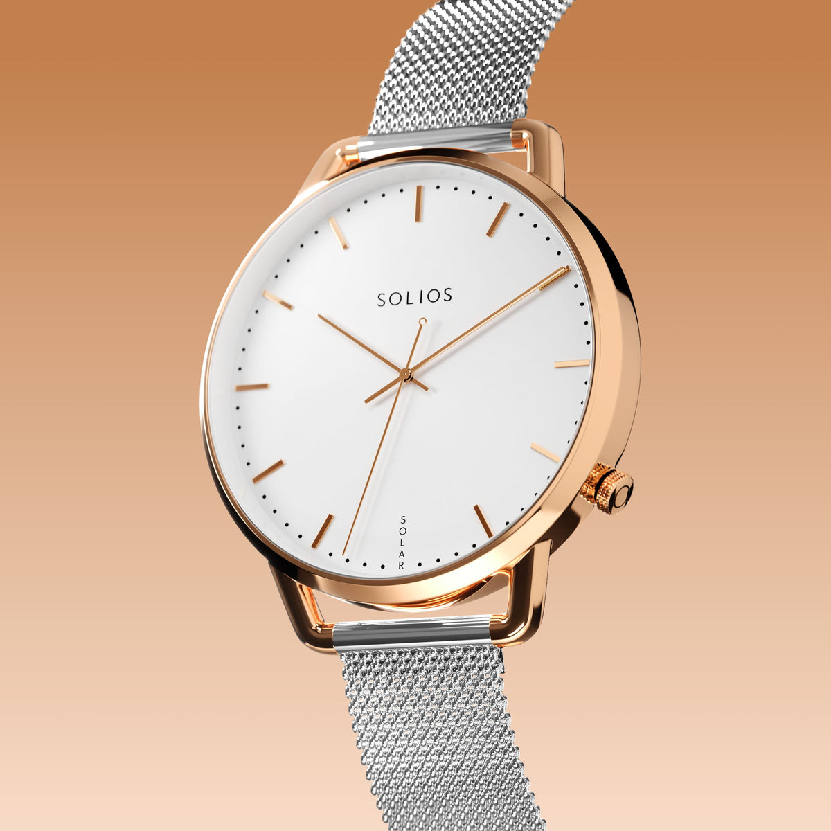 La Solar Curve Mini | Cadran Blanc - Boîtier Or Rose