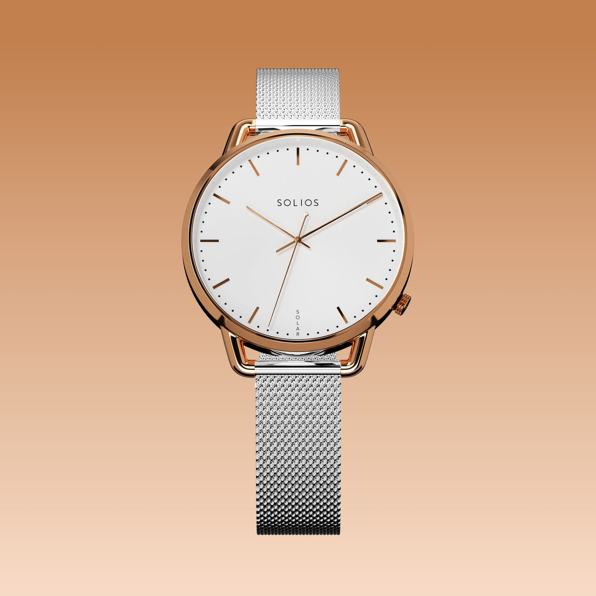 La Solar Curve Mini | Cadran Blanc - Boîtier Or Rose