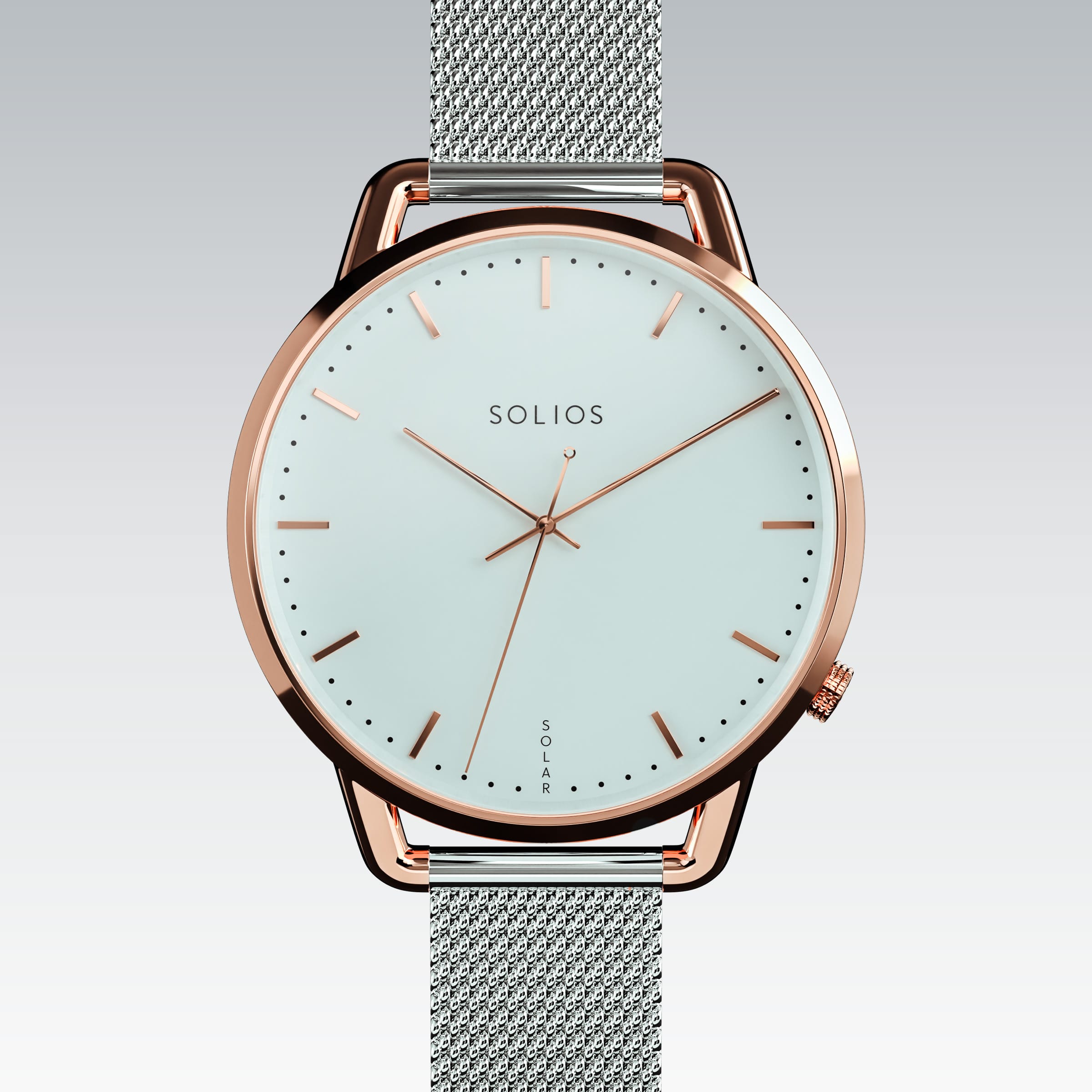 La Solar Curve Mini | Cadran Blanc - Boîtier Or Rose