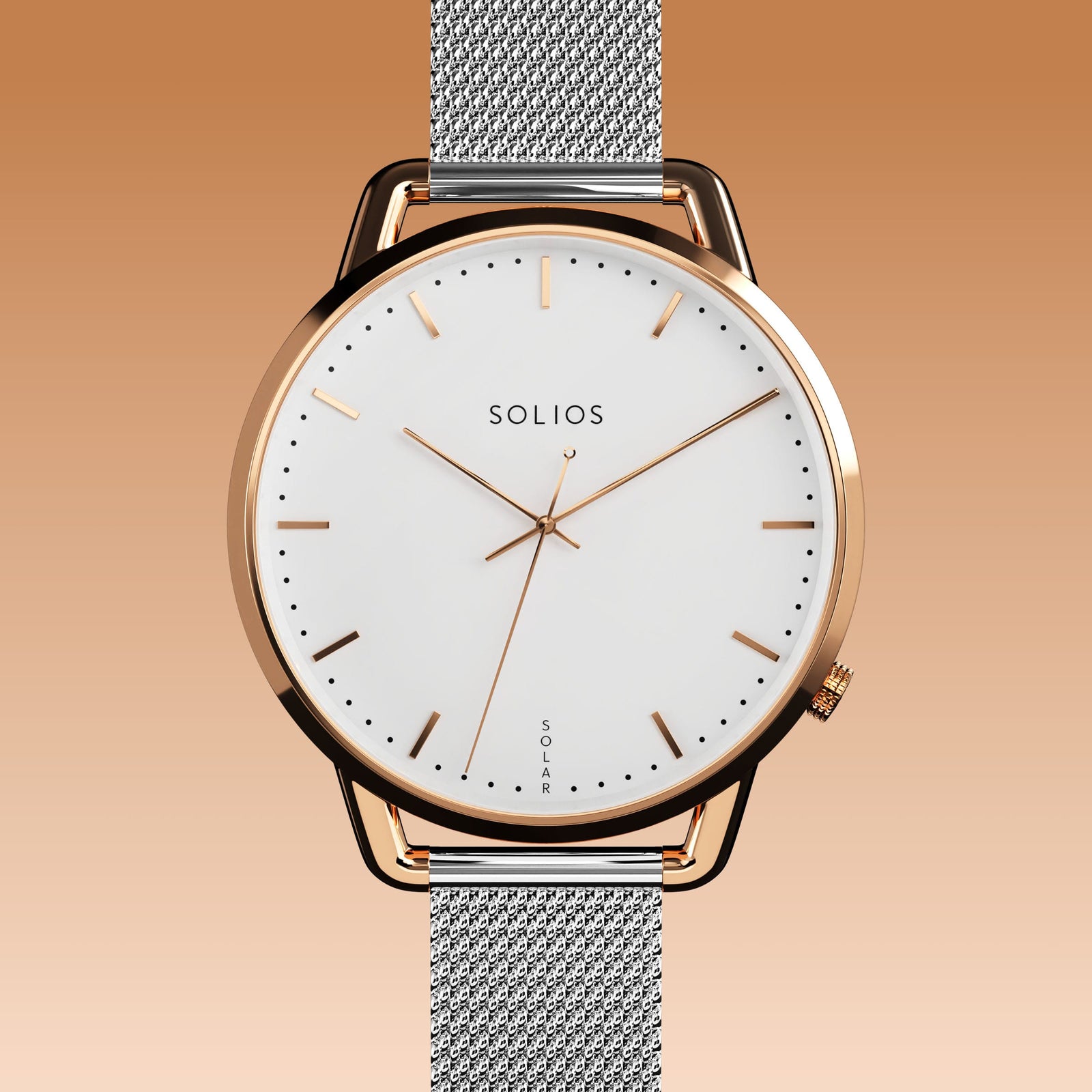 La Solar Curve Mini | Cadran Blanc - Boîtier Or Rose
