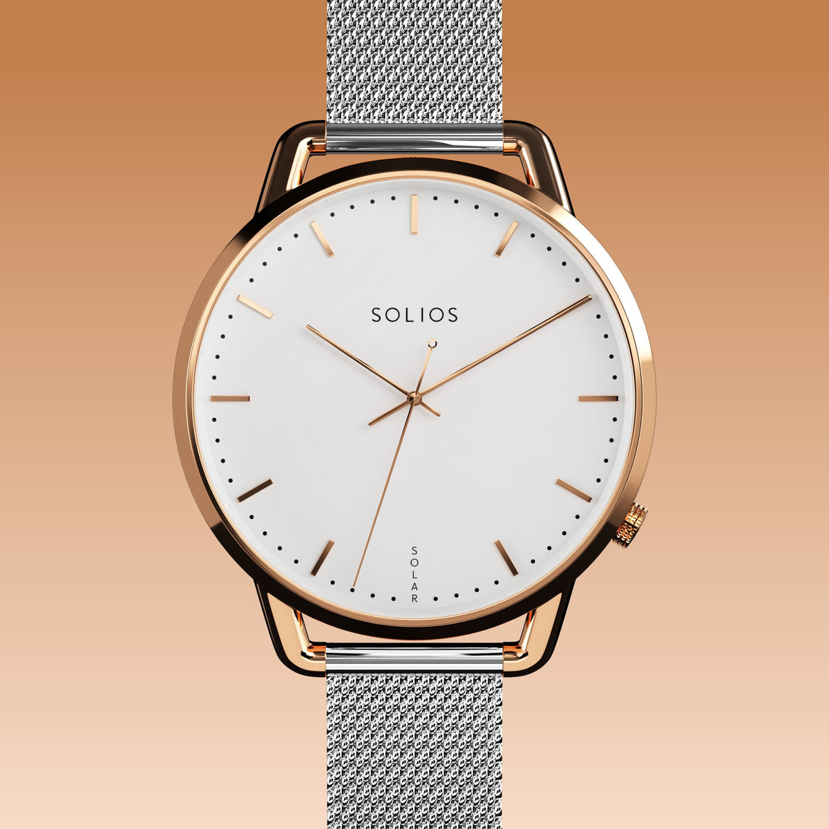 La Solar Curve Mini | Cadran Blanc - Boîtier Or Rose