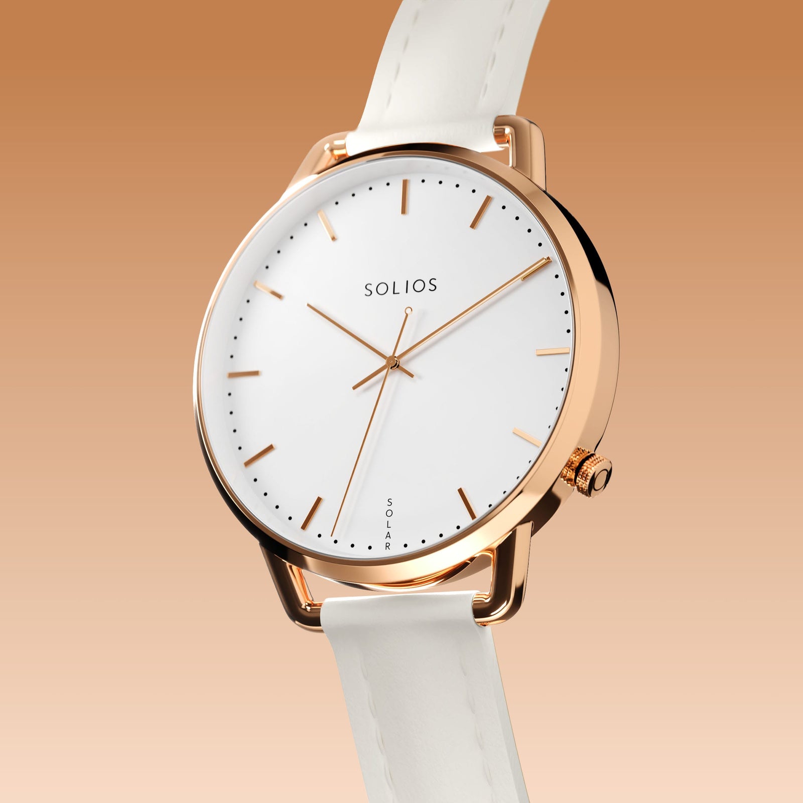 La Solar Curve Mini | Cadran Blanc - Boîtier Or Rose